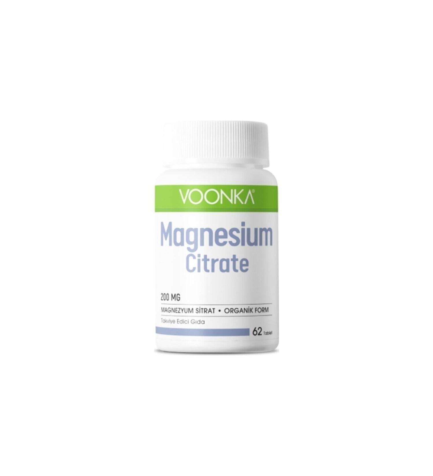 Voonka Magnesium Citrate 200 Mg 62 Tablets