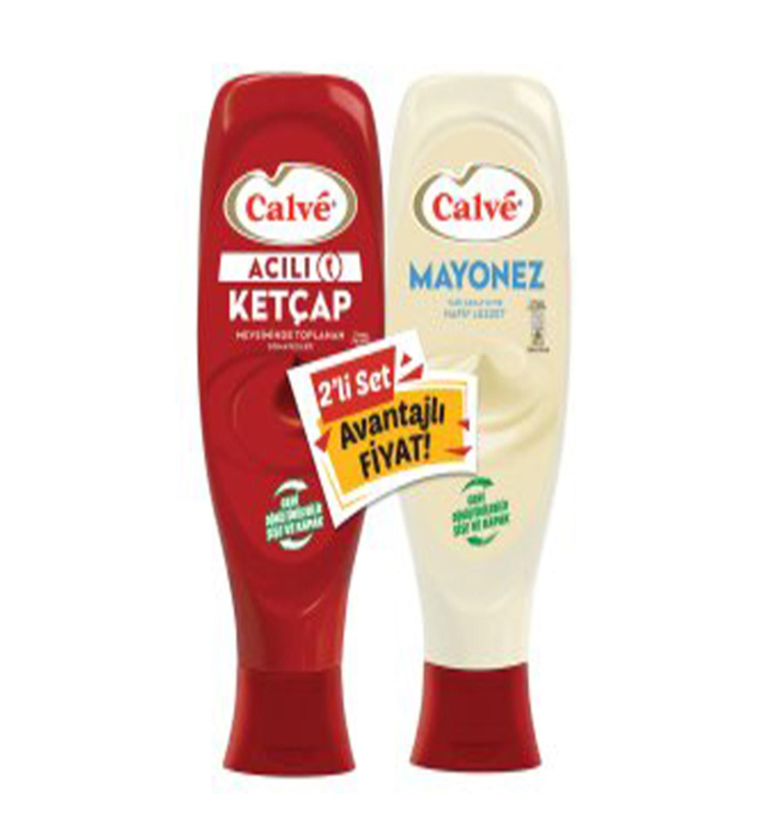 Calve 600GR Spicy Ketchup Light Mayonnaise 540GR