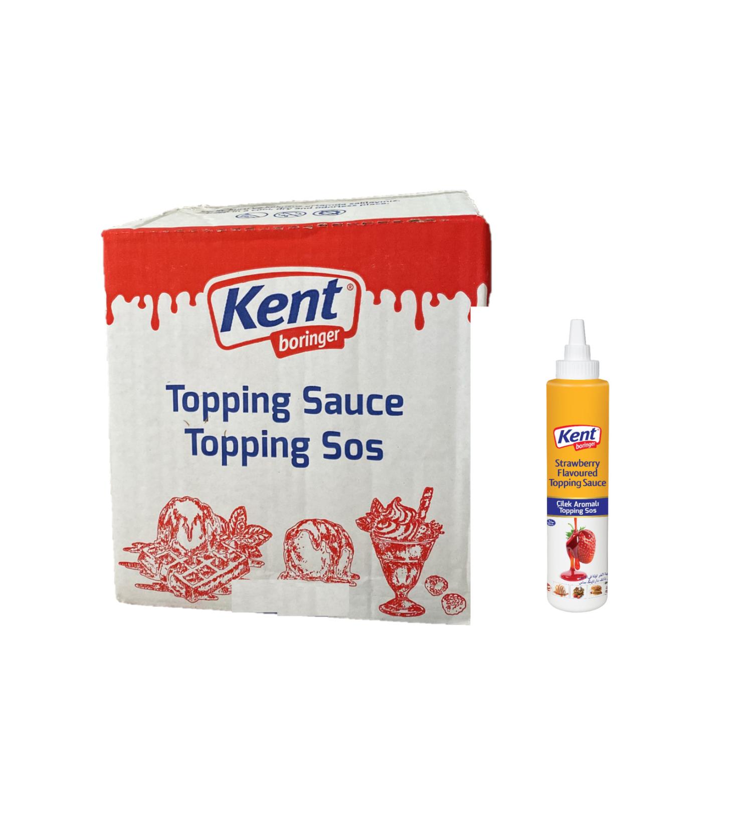 Kent Boringer Strawberry Topping Sauce 750 Gr x 12 Pieces