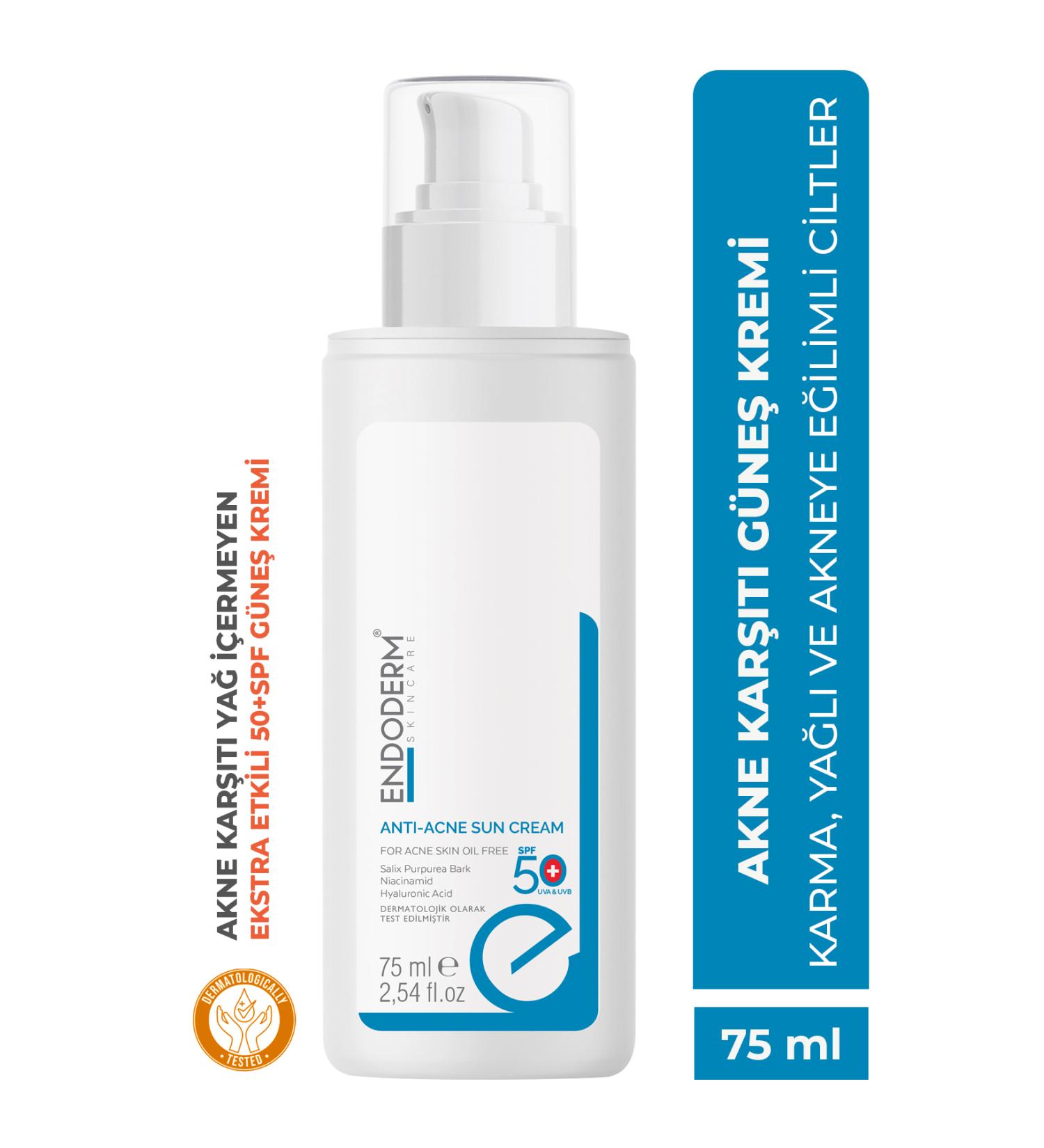 Endoderm Sun Protection Anti-acne High Protection Face and Body Sun Cream Spf 50 75ml for Acne-Prone Skin - Buy Online on GoSupps.com