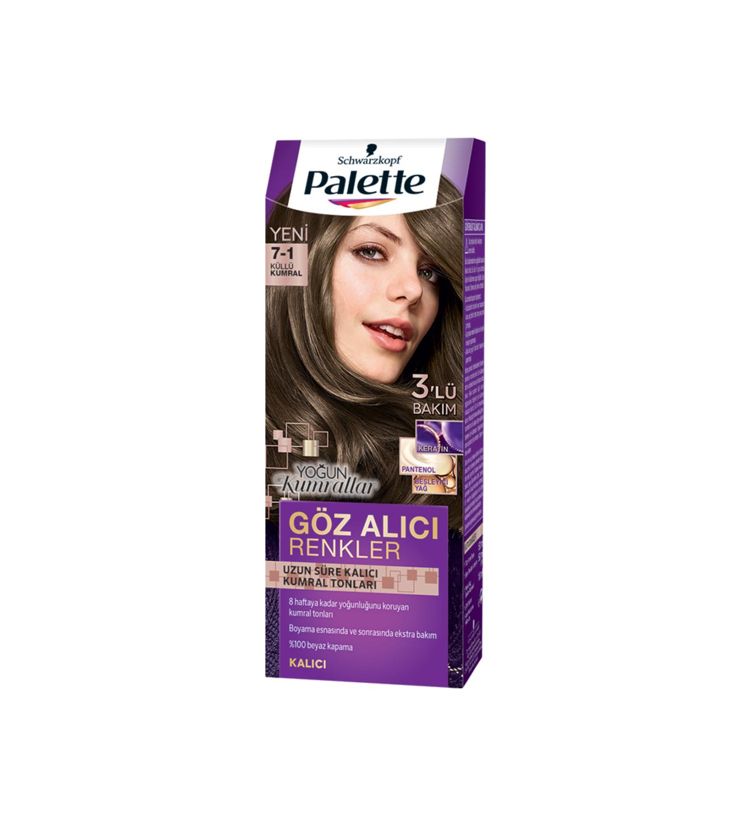 Eye-Catching Colors in Palette Hair Dye 7-1 Ash Blonde
