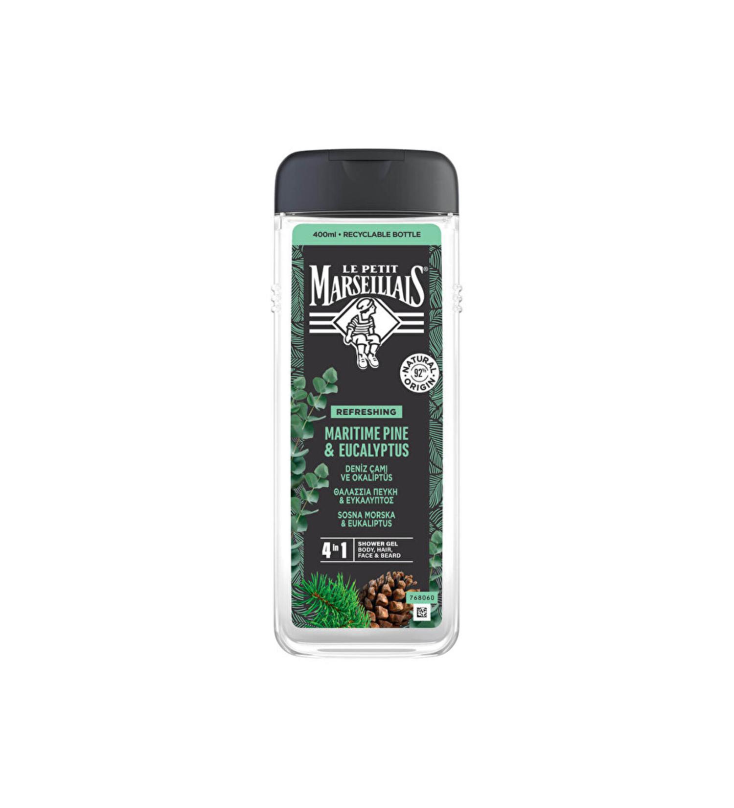 Le Petite Marseillais Men Sea Pine and Eucalyptus Shower Jelly 400 ml