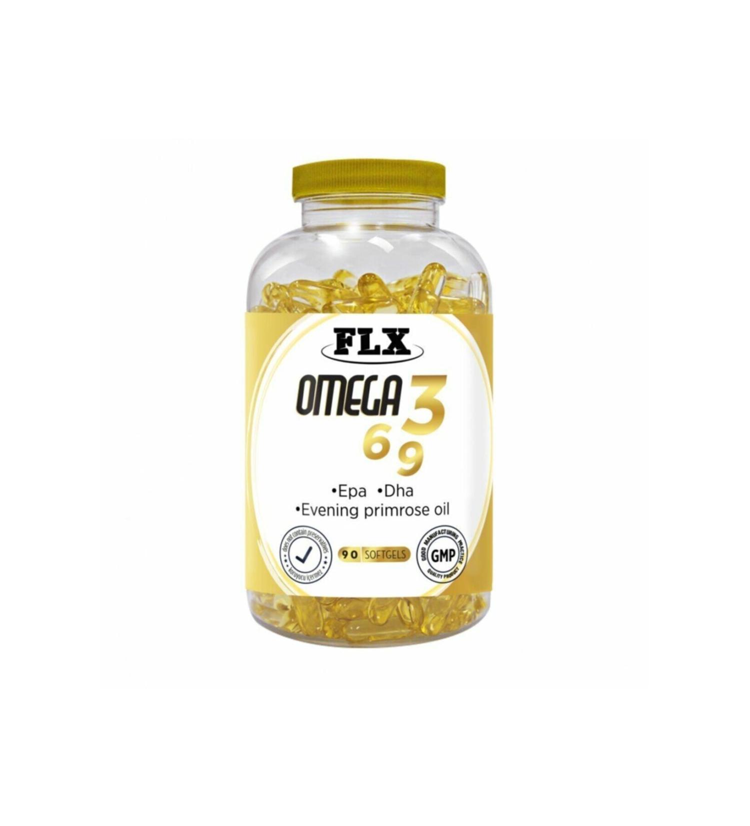 FLX Omega 3-6-9 Fish Oil Dha-epa 90 Softgel