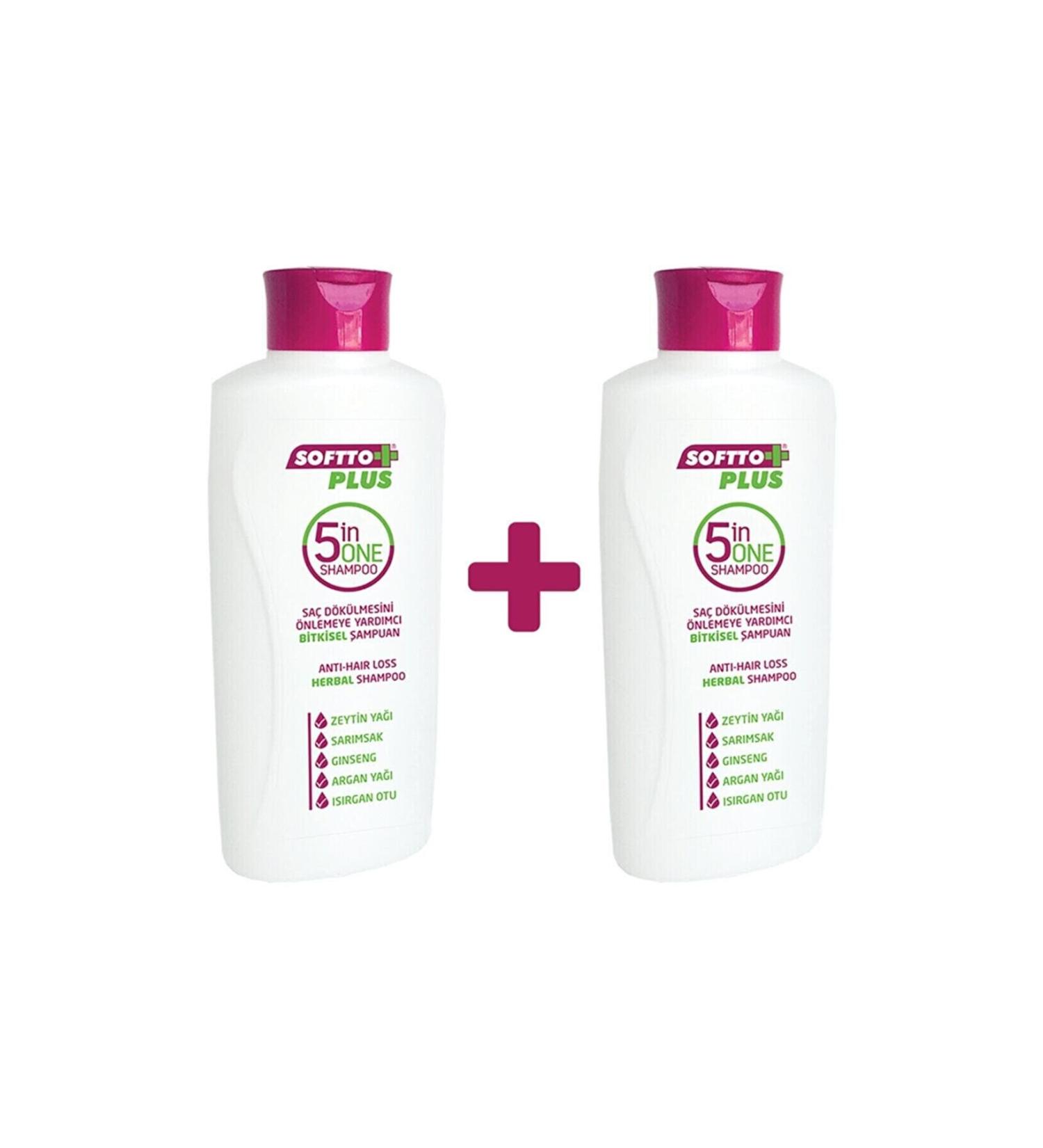 Softto Plus 5 in1 Shampoo 360 ml+360 ml 2 Pieces KeyProduct422
