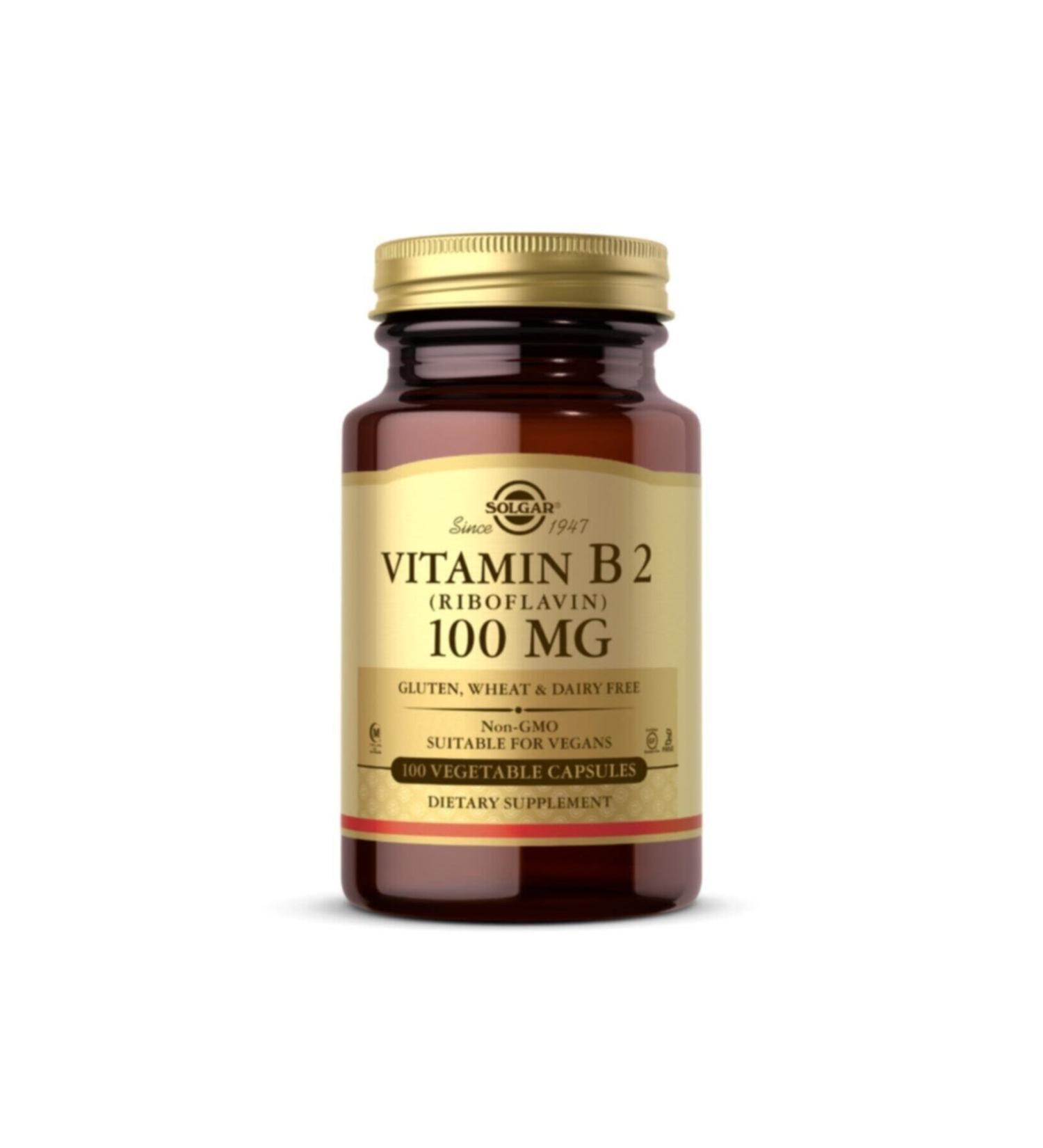Solgar Vitamin B2 (Riboflavin) 100 mg 100 Capsules