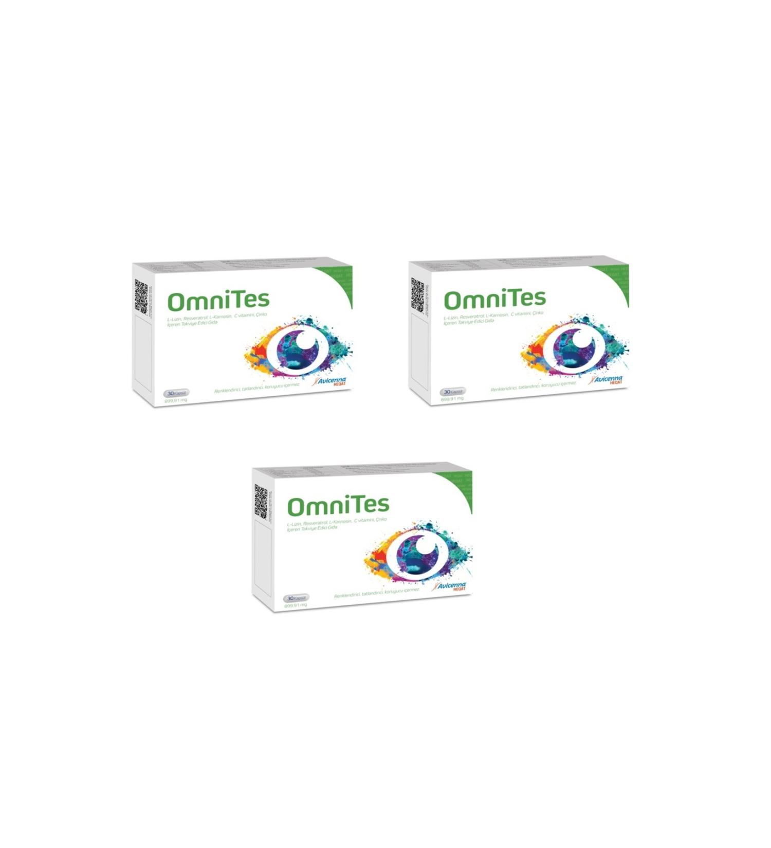 Avicenna Omnites Omega 3 and Vitamin D3 Supplementary Food - 60 Softgel Soft Capsules 3 Pieces