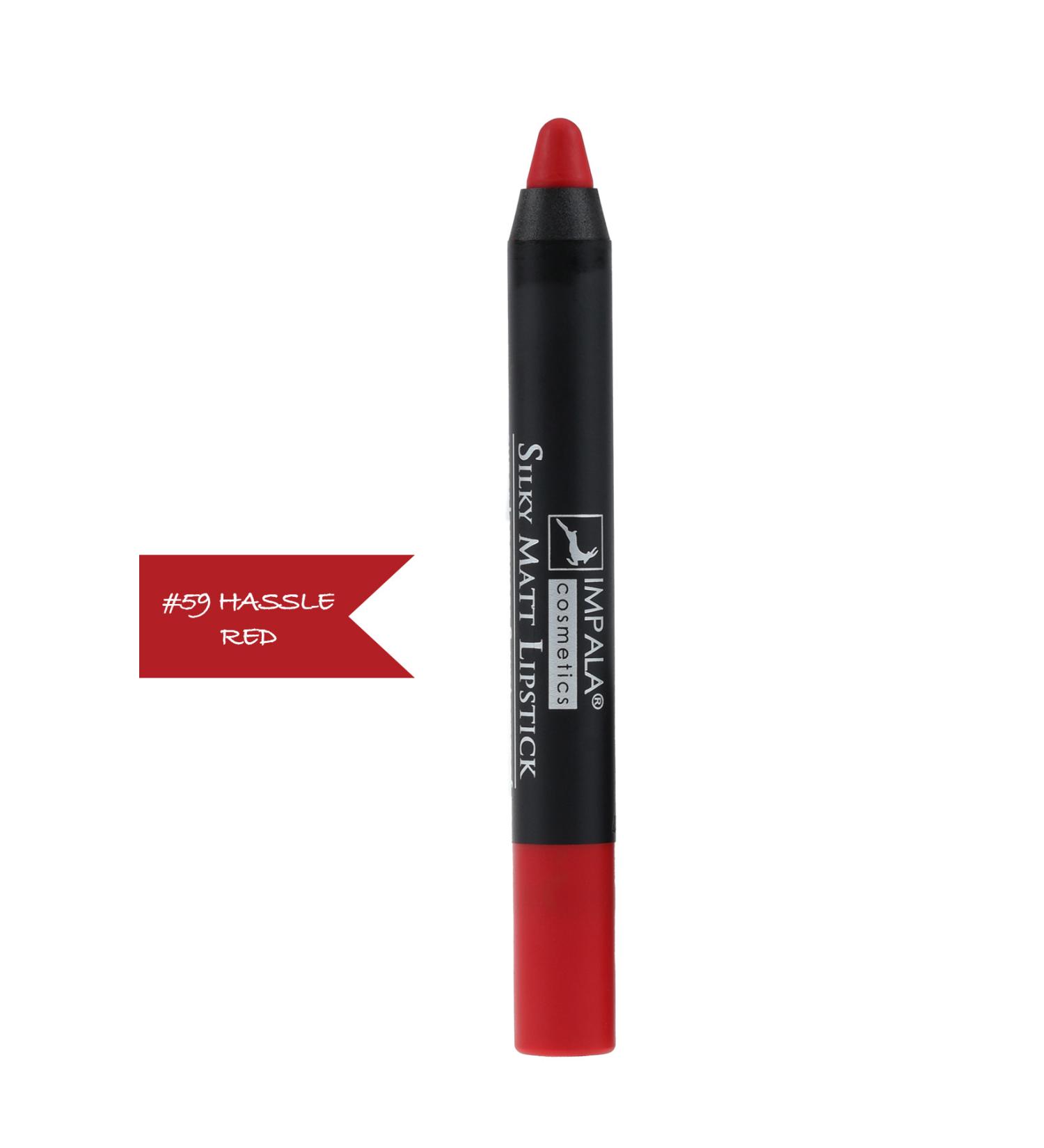IMPALA Lip Pencil - Silky Matt Lipstick - Long Lasting & Waterproof No 59 hassle red