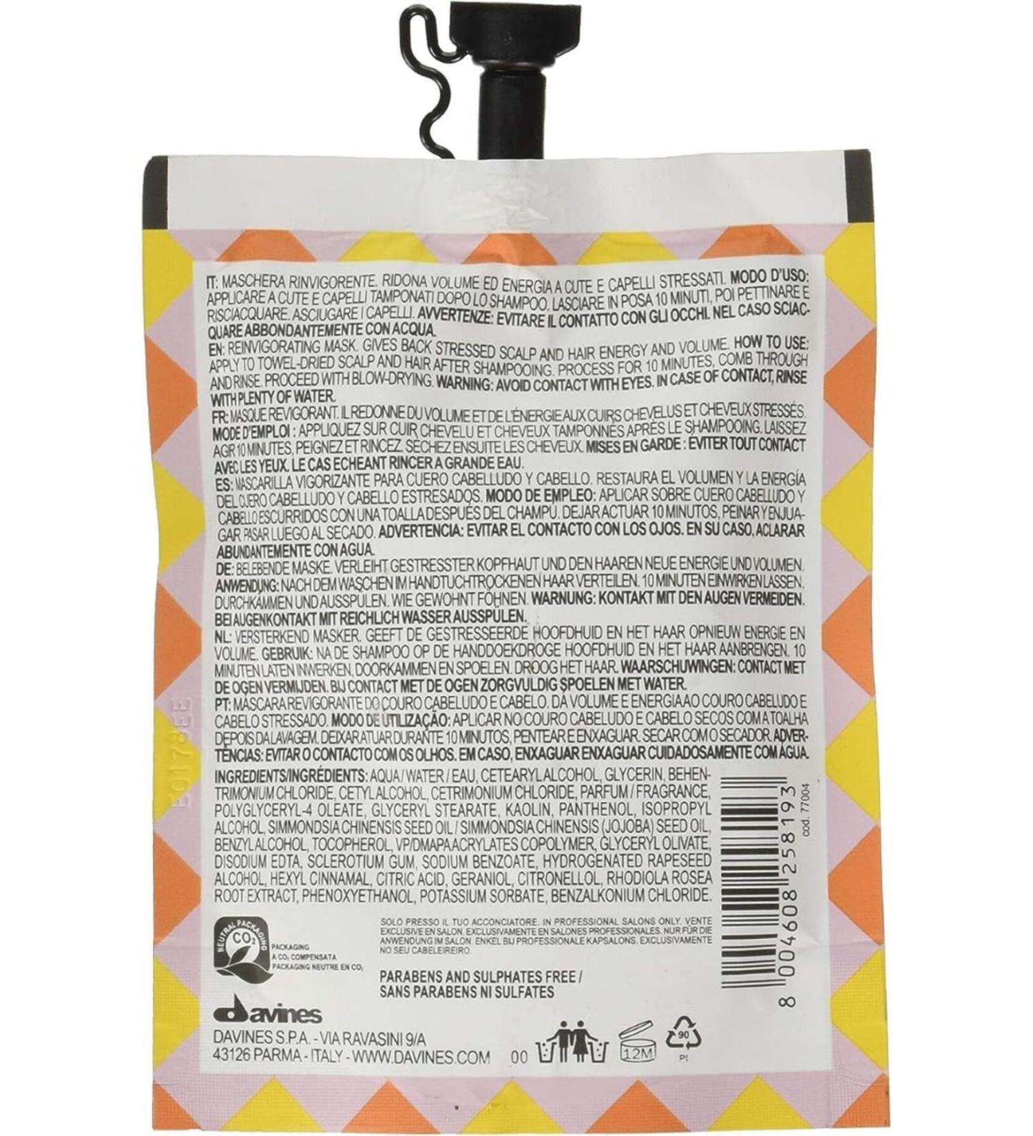 Davines The Wake-Up Circle Hair Rescue Mask for Hair and Scalp - 50 ml