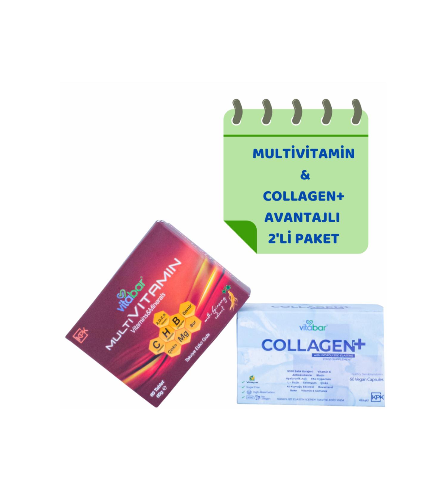 Vitabar Collagen + & Multivitamin 2 Pack - Buy Online on GoSupps.com