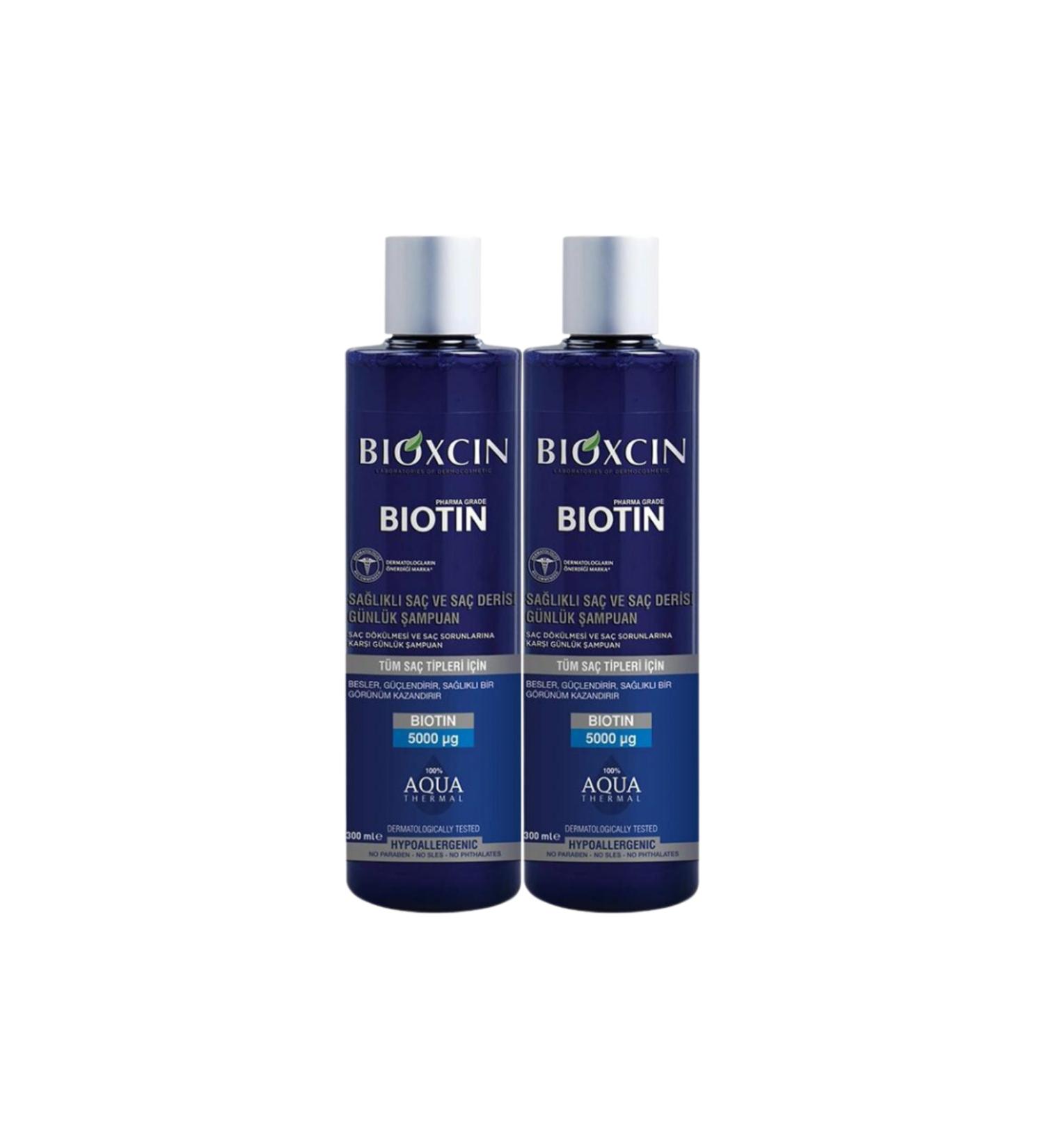Bioxcin Biotin Shampoo 300 ml | All Hair Types x2 Pieces - Buy Online on GoSupps.com