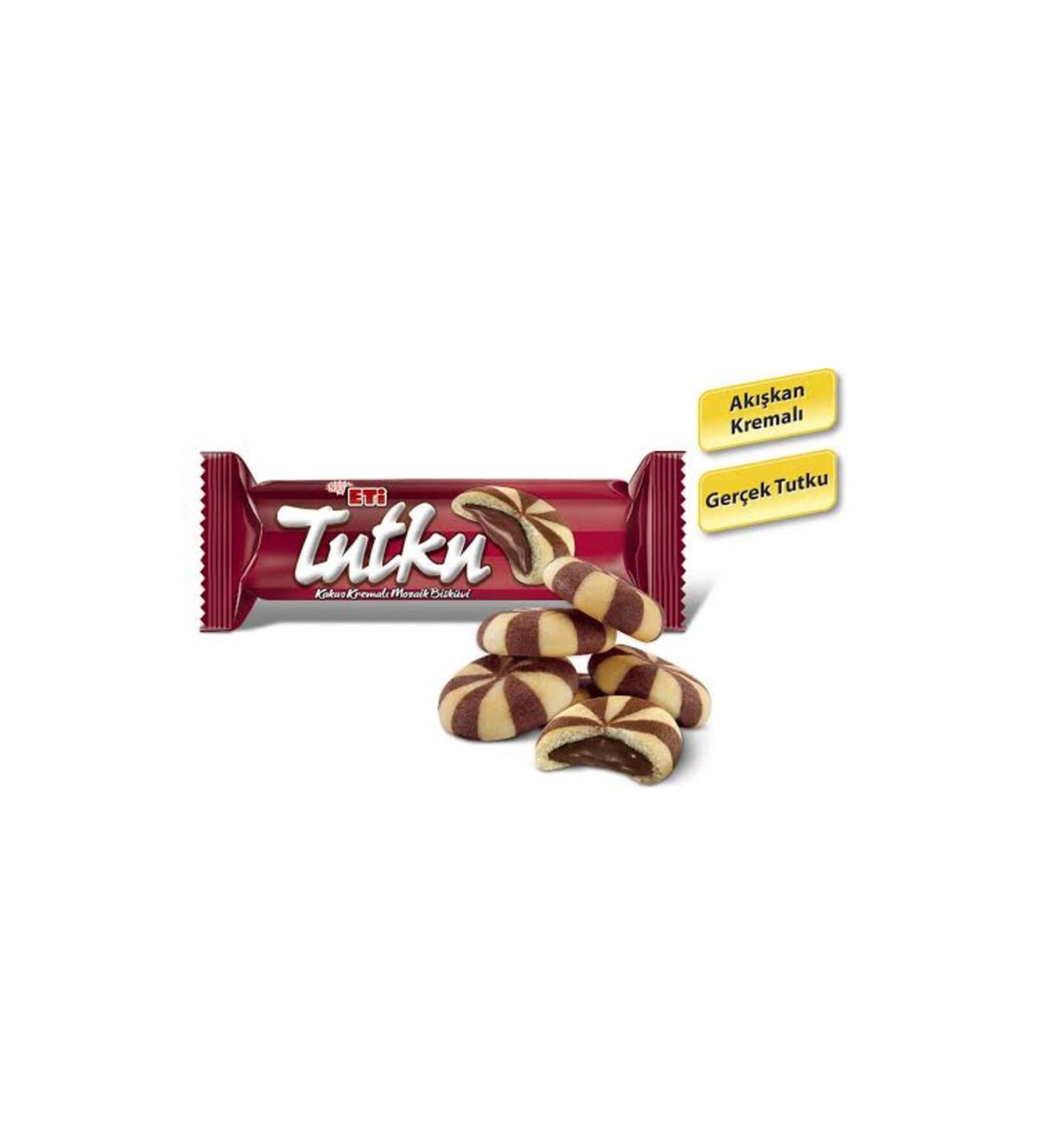 Eti Tutku Cocoa Cream Mosaic Biscuit 100 Gr X 24