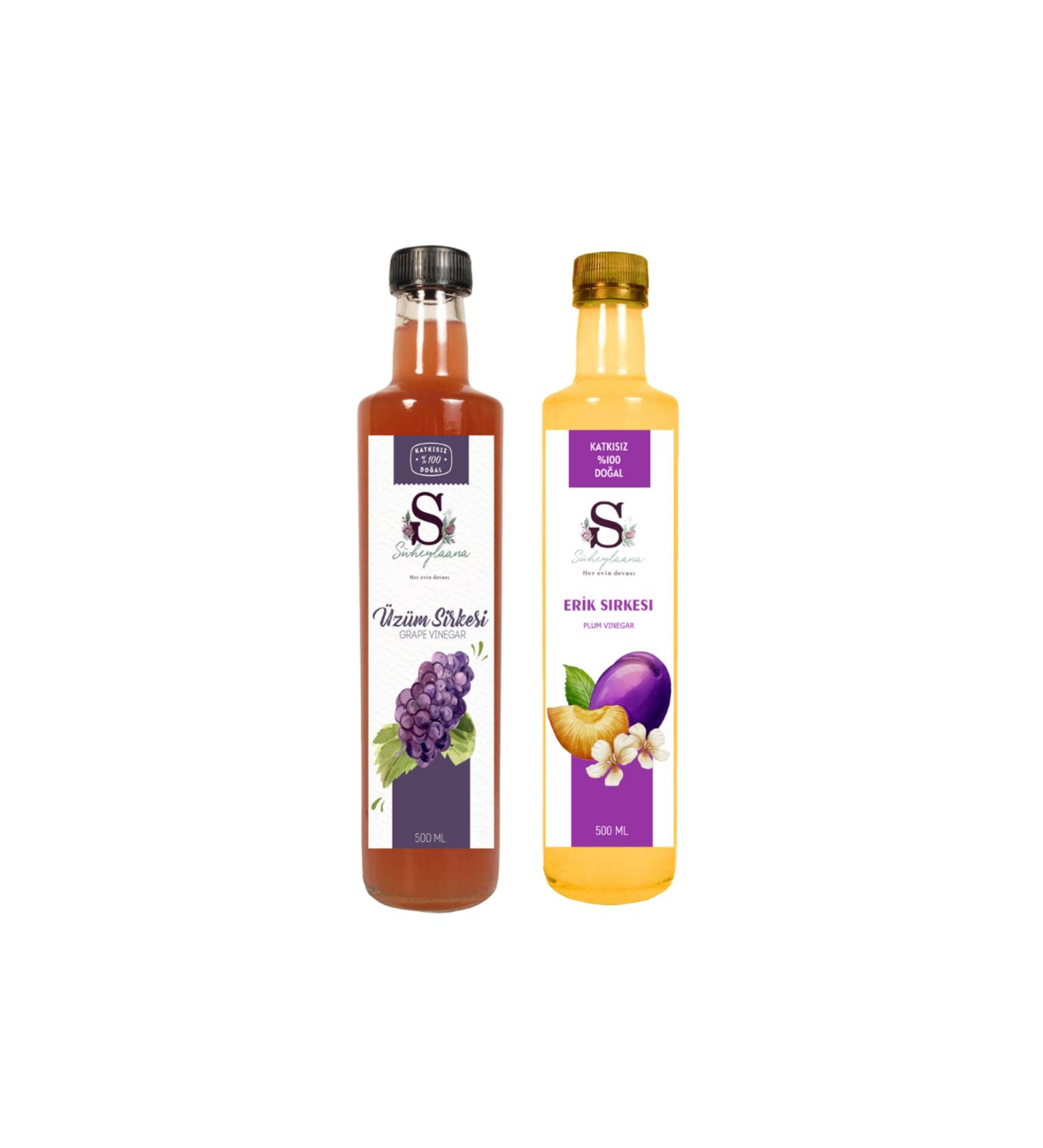 S heylaana Natural Black Grape Vinegar 500 Ml - Natural Plum Vinegar 500 Ml