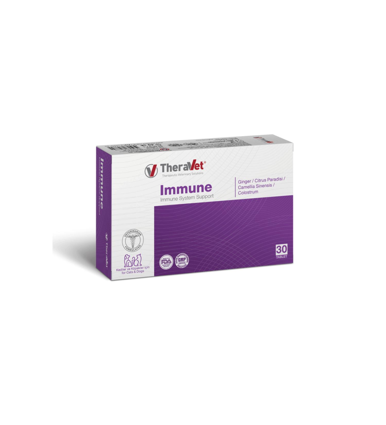 Theravet Immune 30 Tablets for Cats & Dogs.