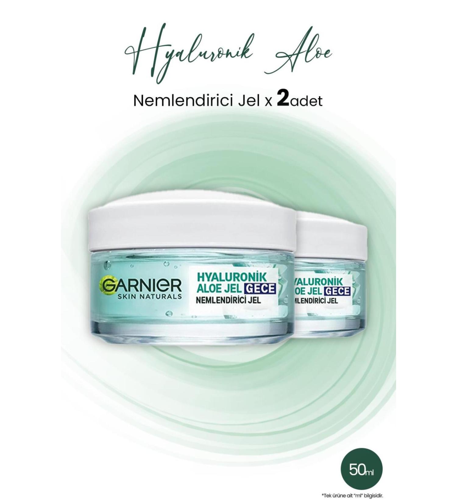 Garnier Hyaluronic Aloe Moisturizing Gel Night 50 ml x 2 Pcs