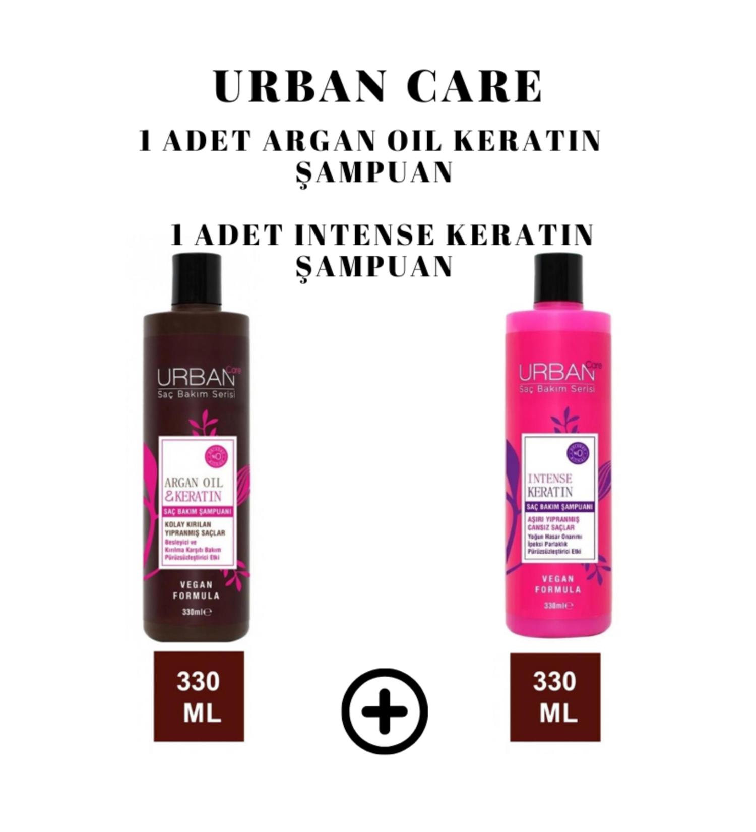 Urban Care Shampoo 330ml Intense Keratin + Argan Oil Keratin Shampoo 330 Ml