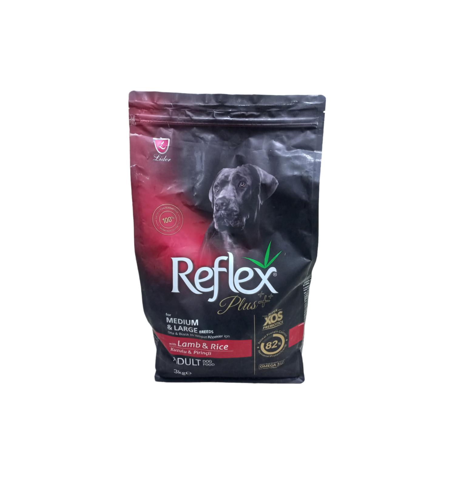 Reflex Plus MEDIUM & LARGE 3 KG DOG FOOD WITH LAMB AND RICE