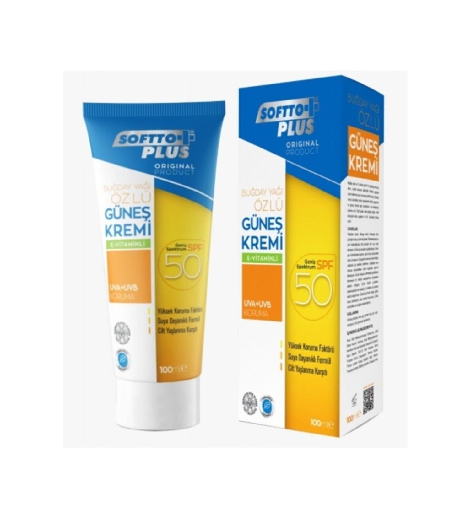 Softto Plus Wheat Extract Sun Cream Spf50 100 ml KeyProduct474