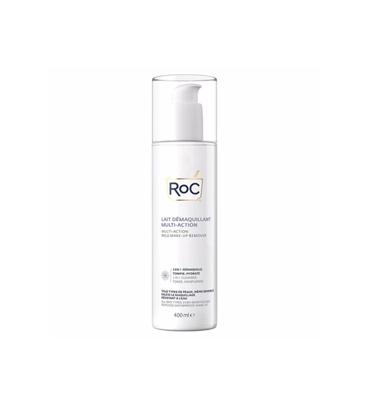 Roc Makeup Removal Milk - 3 Effects - 400 ml. moisturizes