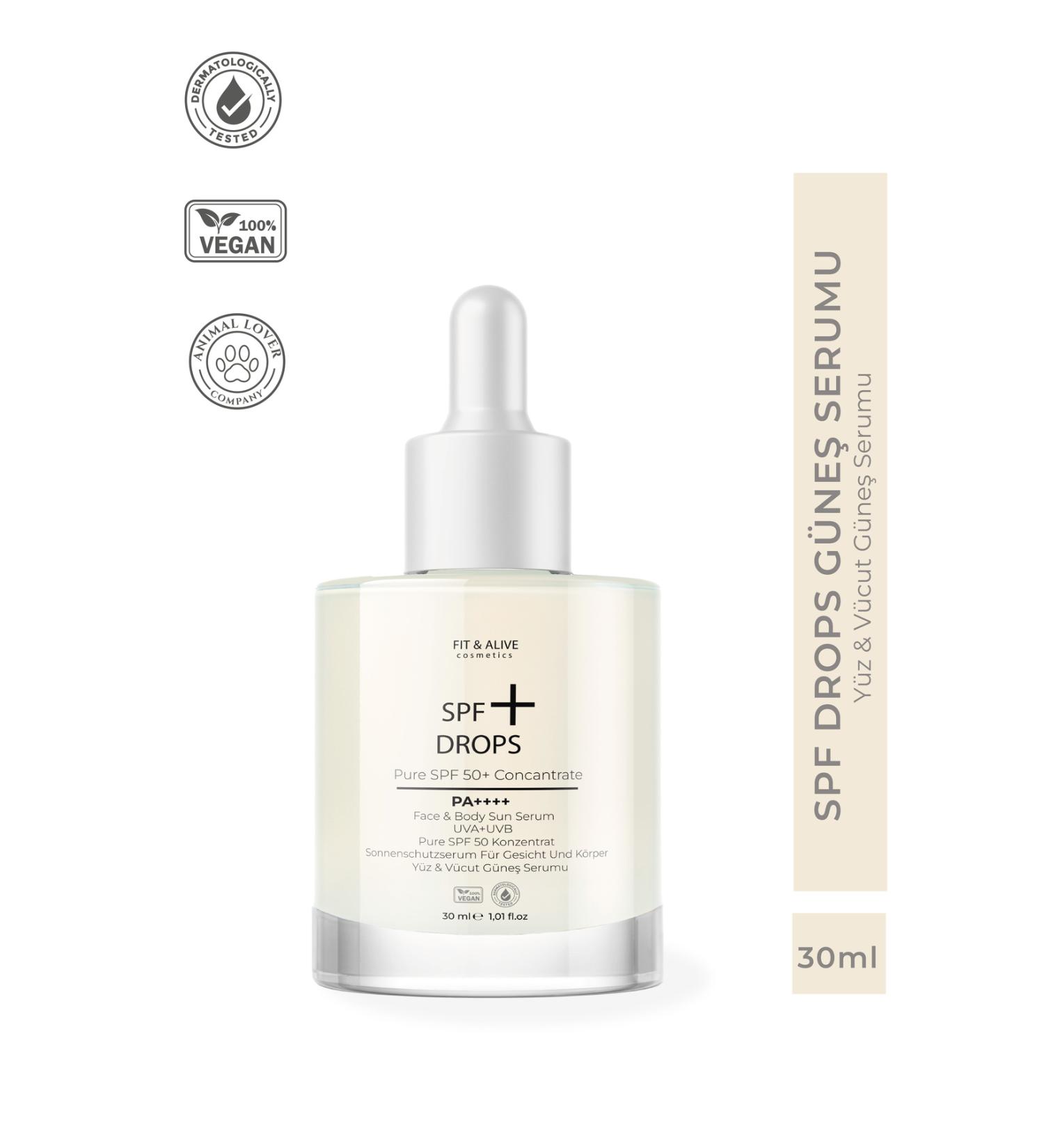 Fit & Alive Fitalive Spf 50+ Drops Face and Body Sun Serum Pa++++ - Buy Online on GoSupps.com