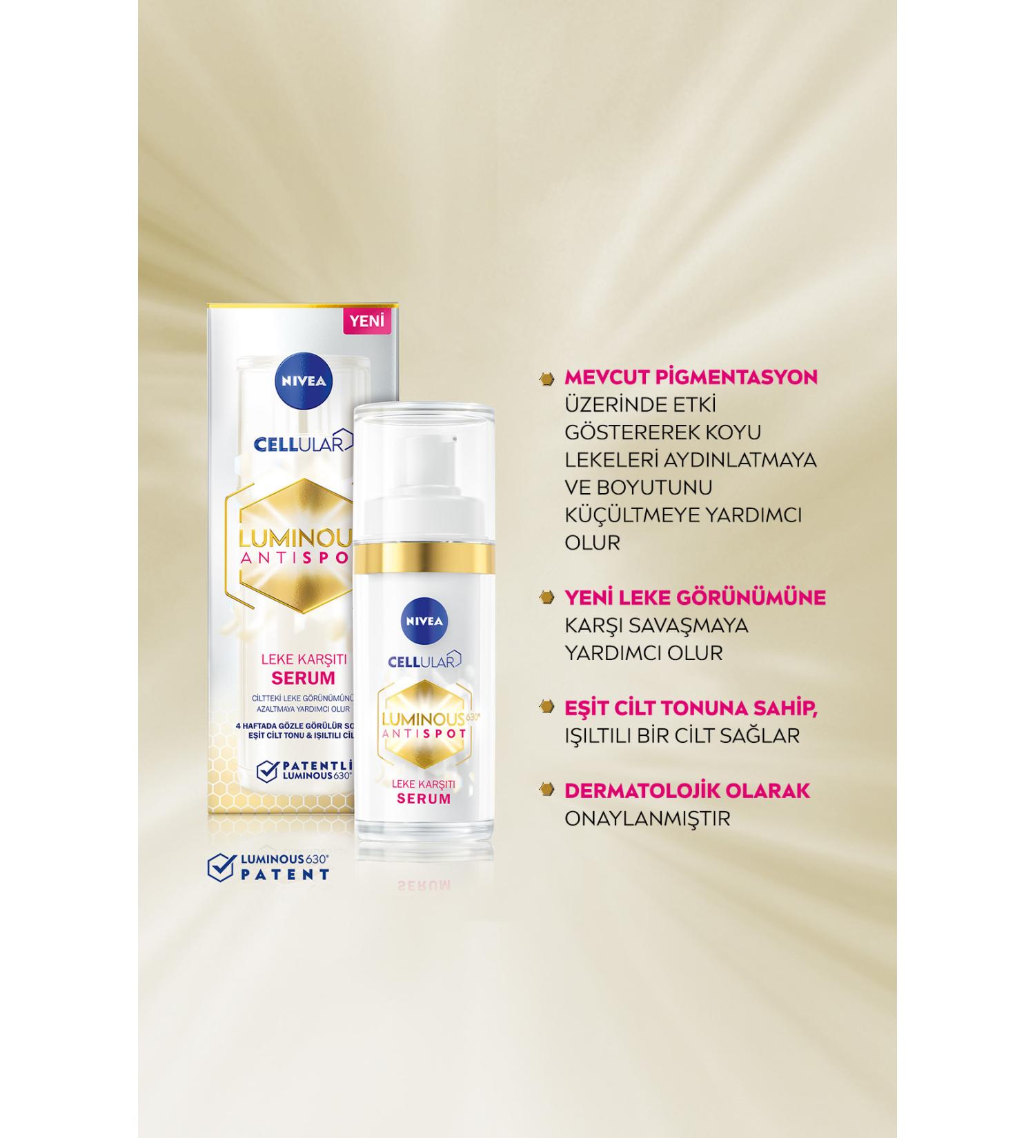 NIVEA n vea Luminous630 Anti-Spot Brightening Skin Care Serum 30 ml Skin Tone Equalizer Face Care - Buy Online on GoSupps.com