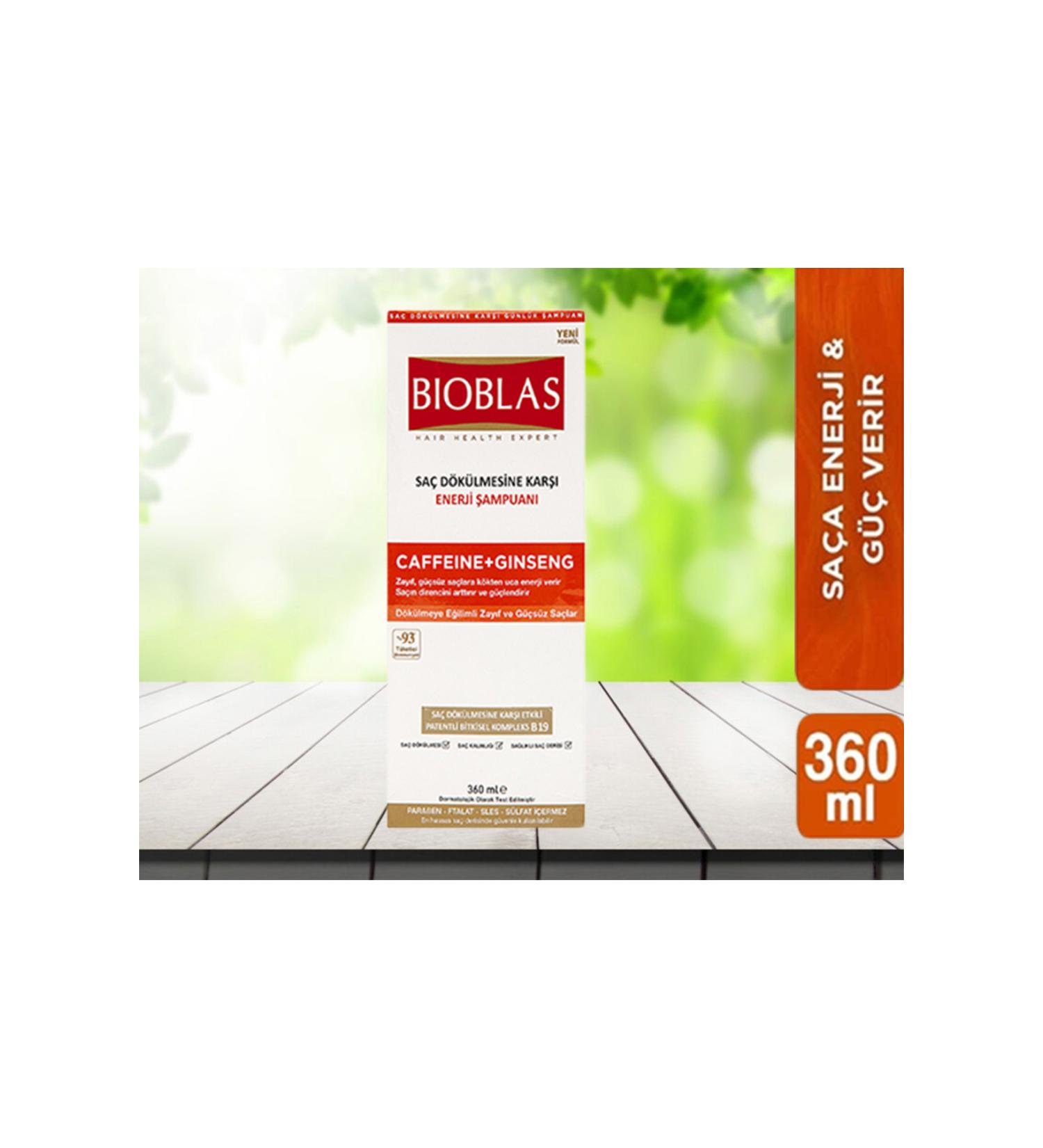 Bioblas Anti Hair Loss Energy Shampoo Caffeine + Ginseng 360 ml 1 Piece