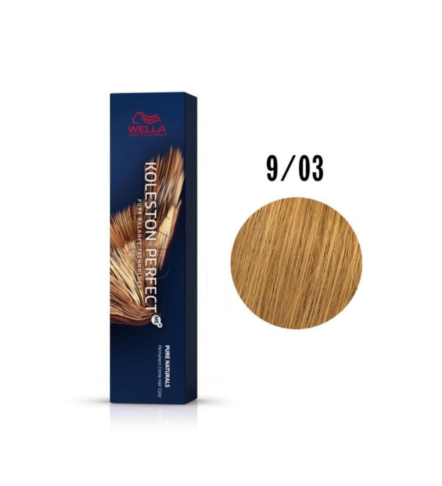 Wella Koleston Perfect Super Extra Light Natural Golden Blonde Permanent Hair Dye 9/03 60/ML DKProduct241