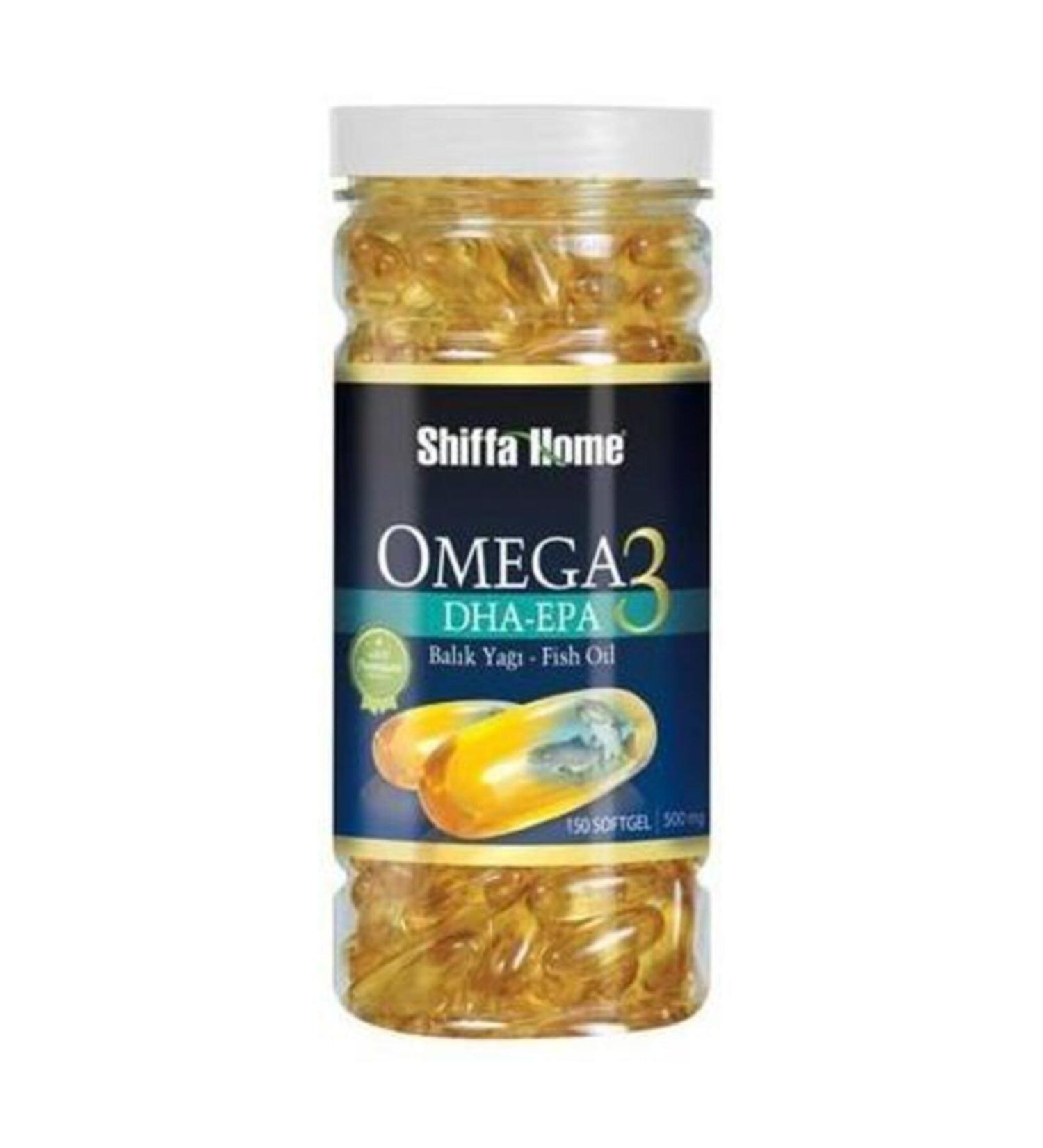 Shiffa Home Omega 3 Fish Oil Dha Epa 500 Mg 150 Softgel Capsules