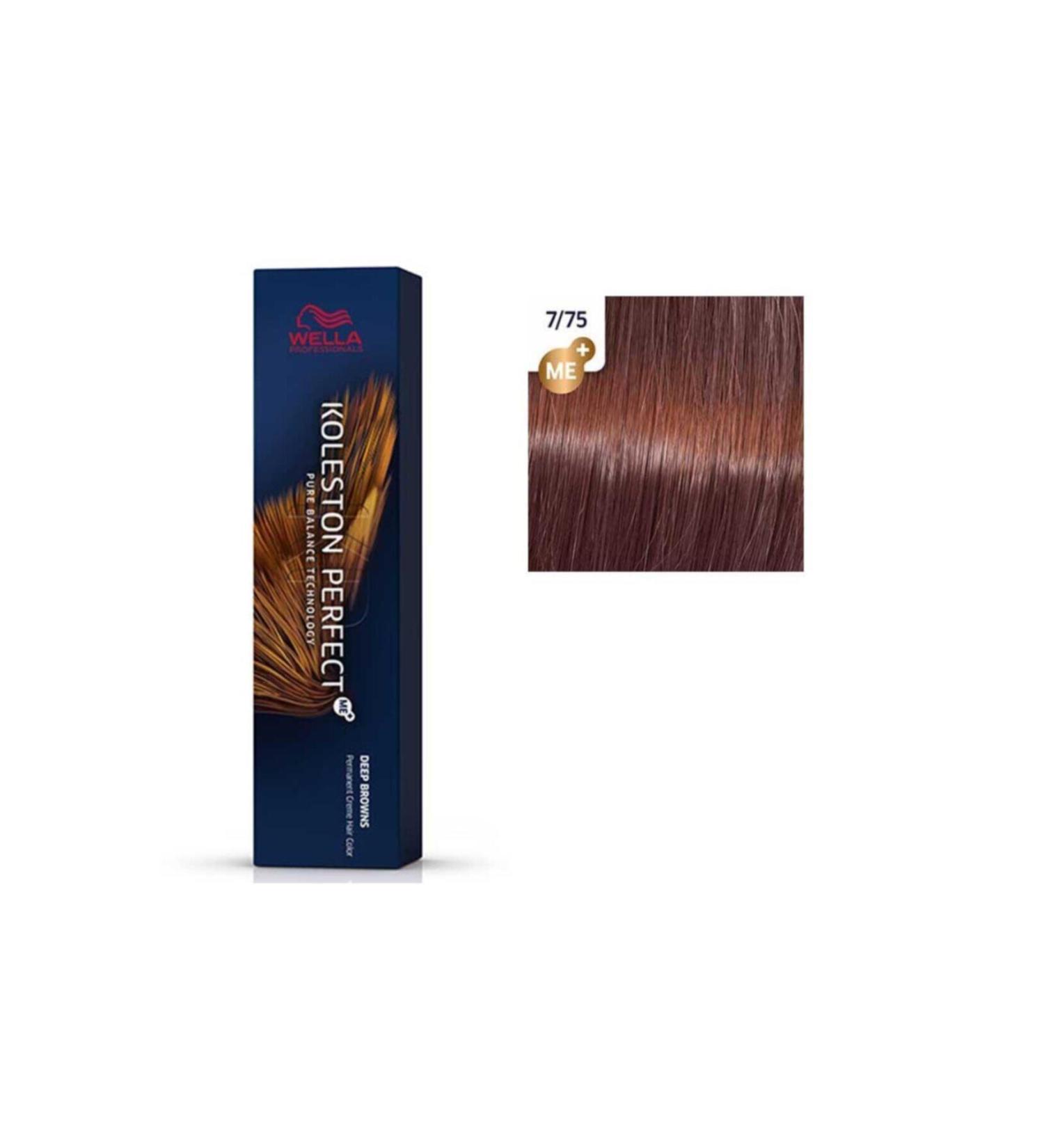 Wella Koleston Perfect Me+ Super 7/75 Light Rosewood Permanent Hair Dye 60ML DK r n248