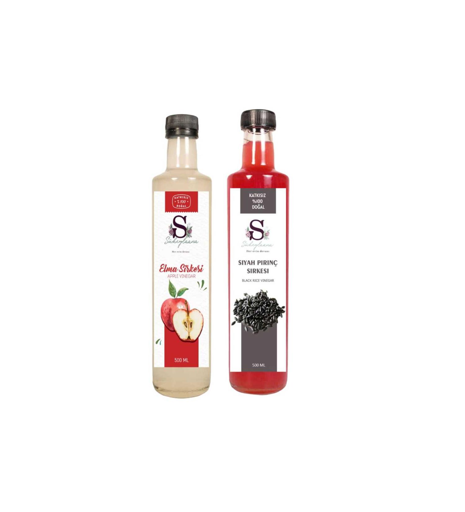 Suheylaana Natural Apple Cider Vinegar 500 Ml - Natural Black Rice Vinegar 500 Ml
