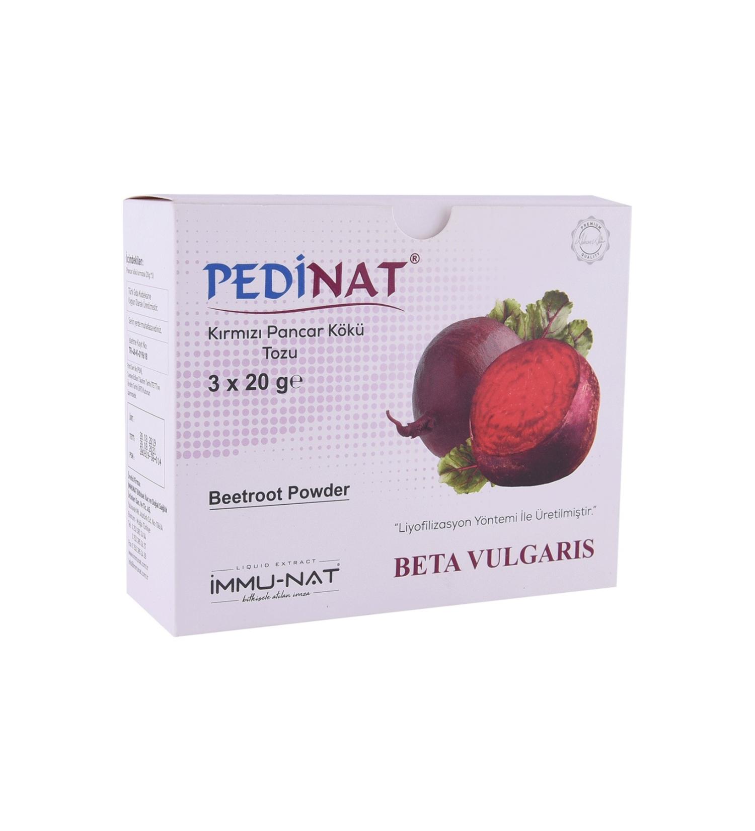 Immu-Nat Immunat Pedinat Red Beet Root Powder 3 X 20gr