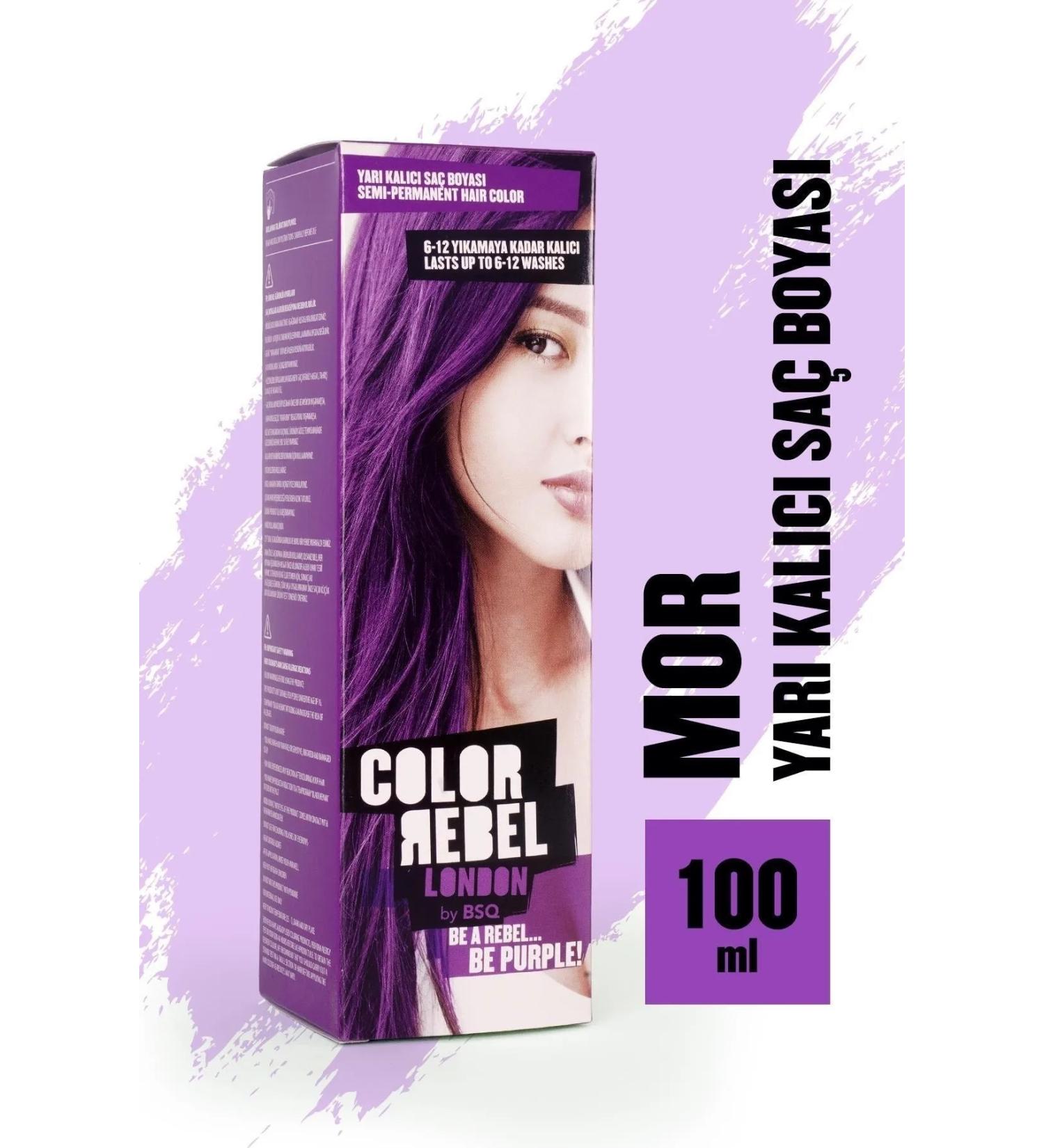 COLOR REBEL Hair Dye Paraben-Free & Ammonia-Free Purple Temporary Hair Dye BeNa 100 mL.