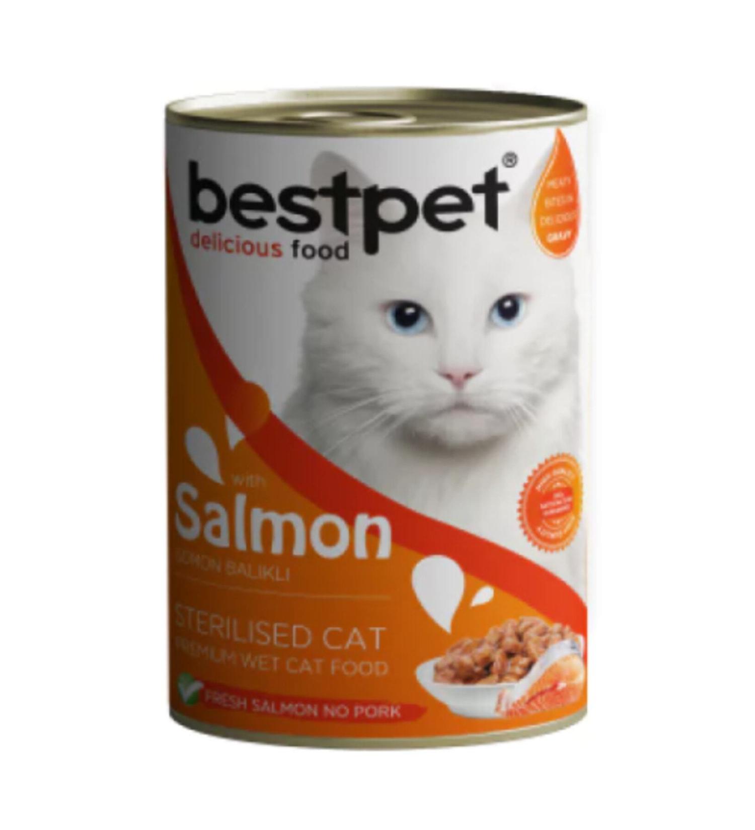 Bestpet Canned Salmon Cat Food 400gr x 12 Pieces