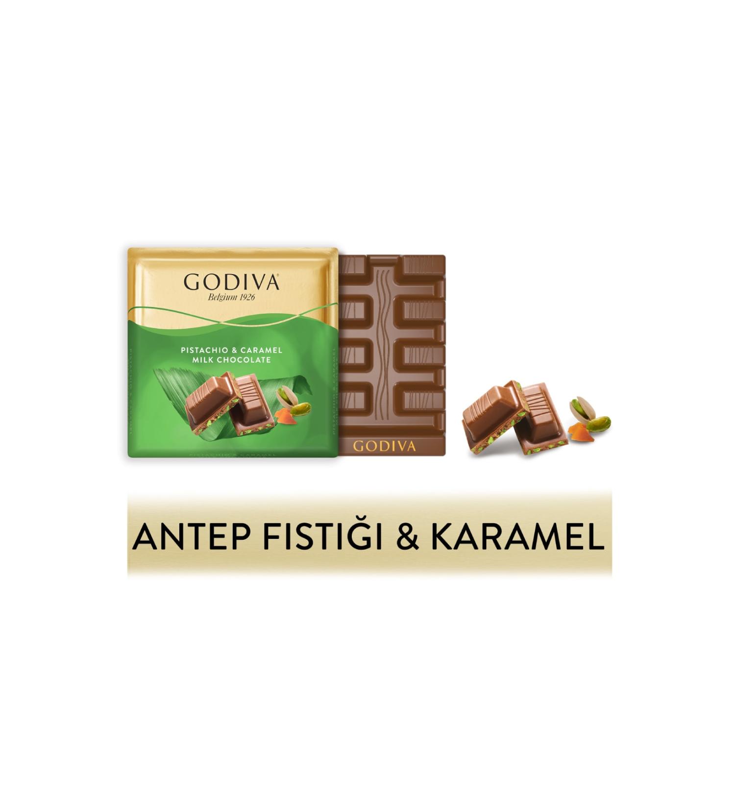 Godiva Godiva Square Pistachio Caramel 60Gr 6 Pieces