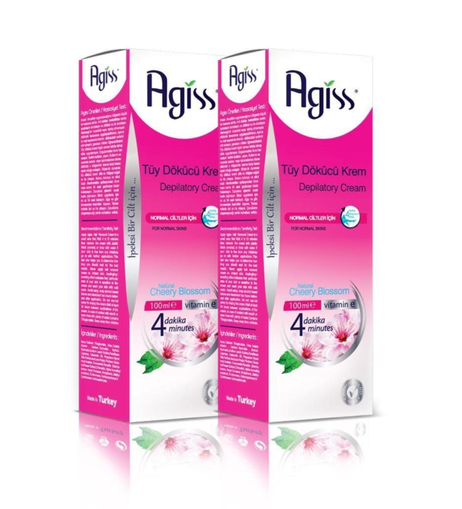 AGISS Hair Removal Cream-Normal Skin 100 Ml X2