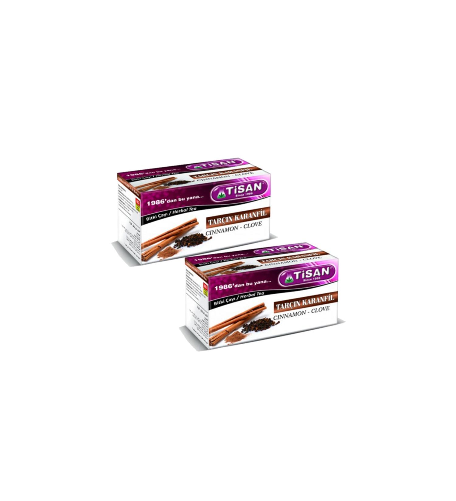 Tisan Cinnamon Clove Herbal Tea 20 Filter Bags X 2 Pieces