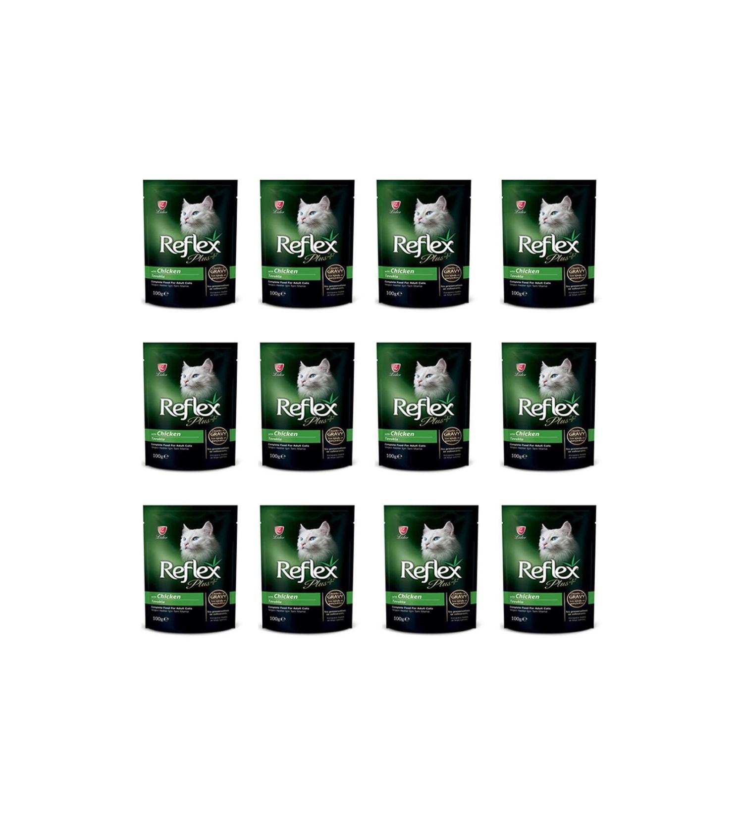 Reflex Chicken Pounch Cat Canned Food 100 Gr X12 Pieces