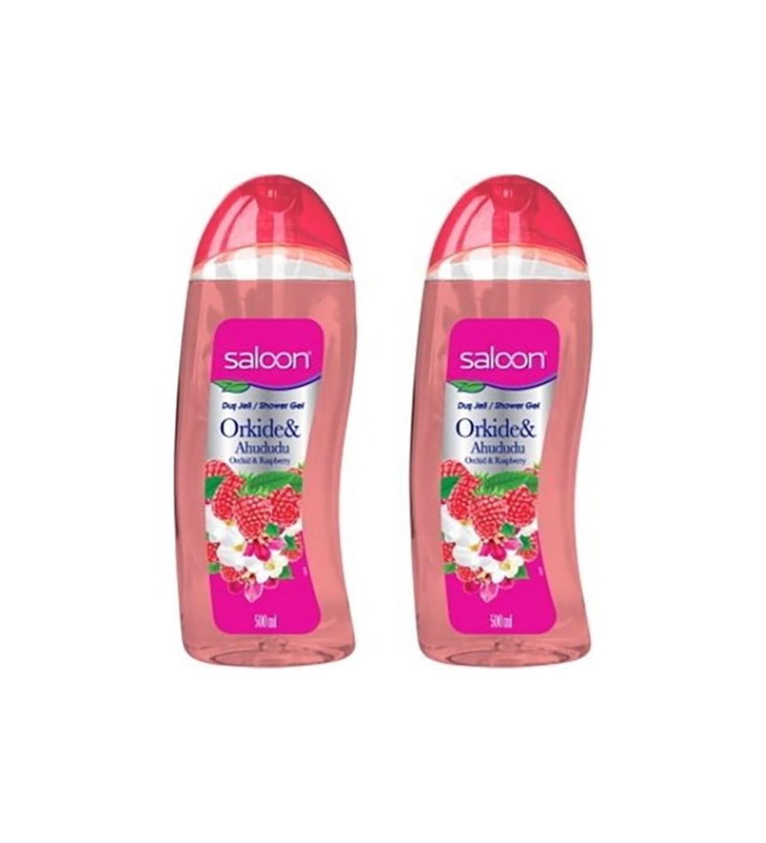 Saloon Orchid Raspberry Shower Gel 500ml 2 Pieces