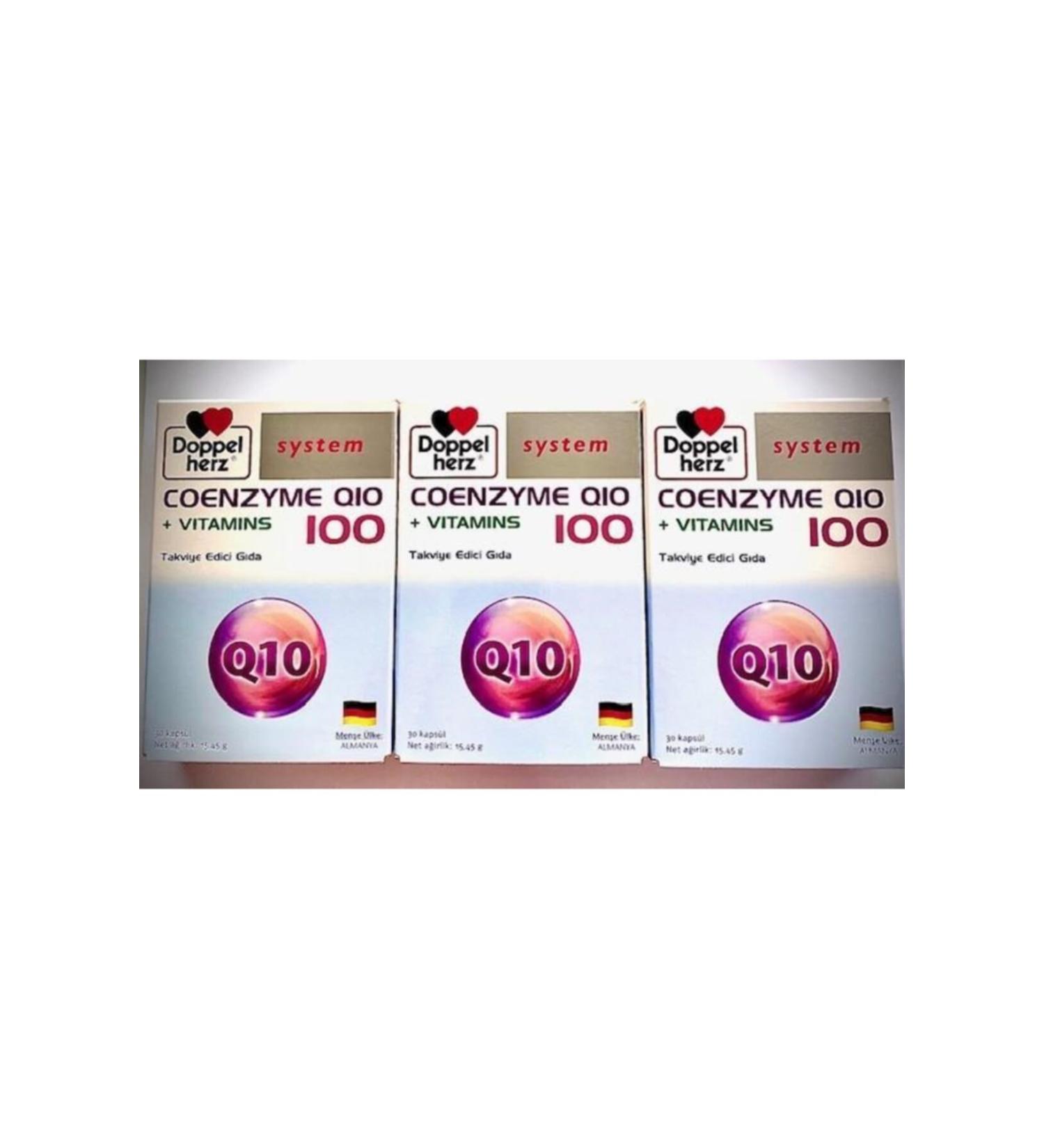 Doppelherz Coenzyme Q10 + Vitamins 100 30 Capsules*3 Pieces Skt:06.2022