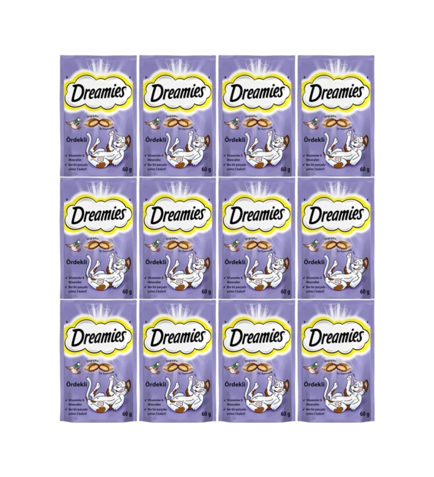 Dreamies Cat Reward Food Duck 60 Gr 12 Pieces