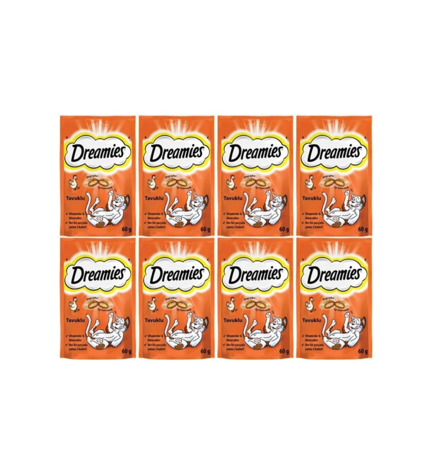Dreamies Cat Reward Food Chicken 60 gr 8 Pieces