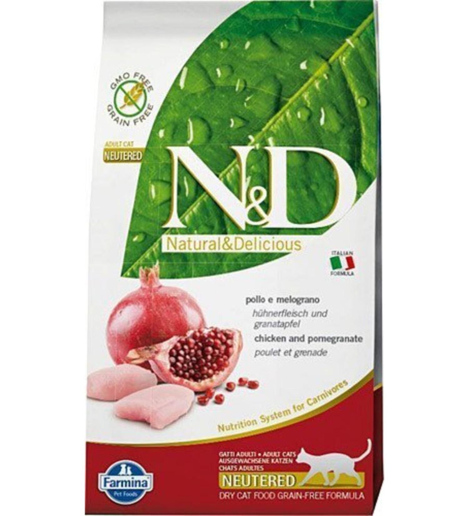 N & D Nd Grain-Free Chicken and Pomegranate Cat Food 1.5 Kg