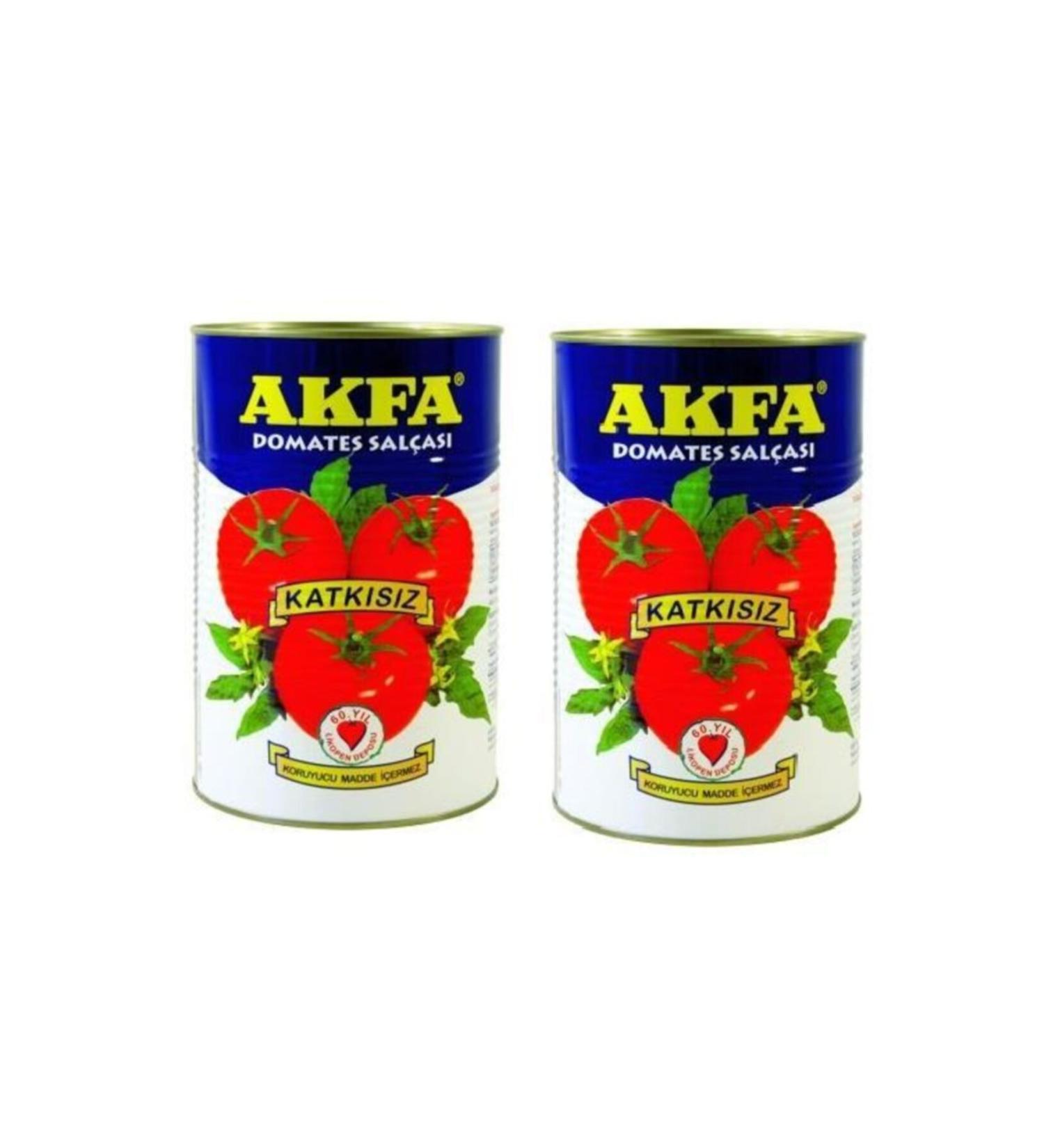 Akfa Tomato Paste Without Additives Tin 2 Pieces X 4300 Grams