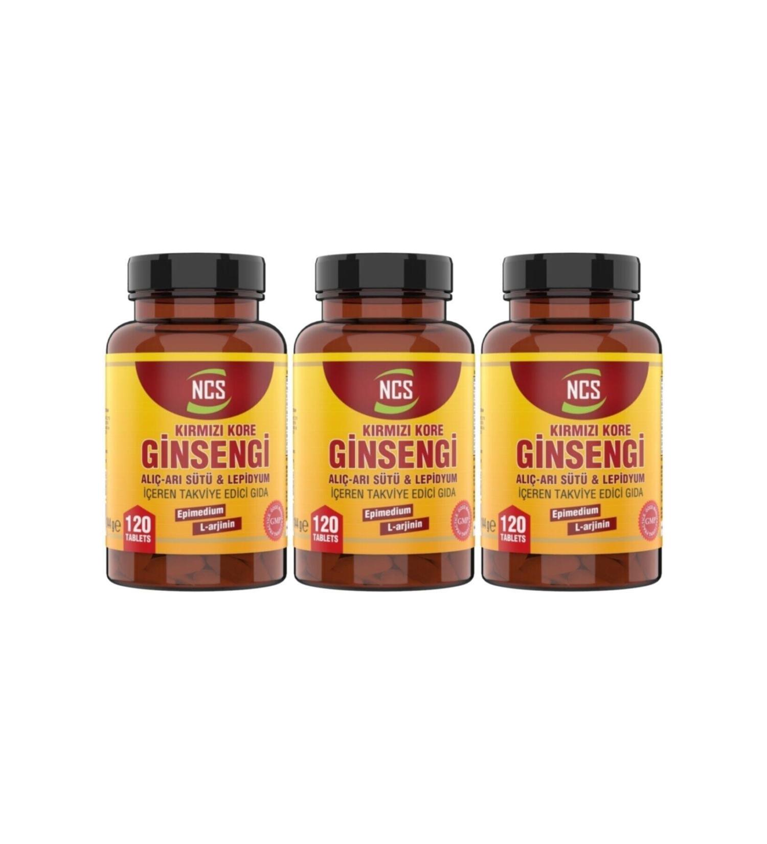 Ncs Red Korean Ginseng Hawthorn Royal Jelly Lepidium 3 X 120 Tablets - Buy Online on GoSupps.com