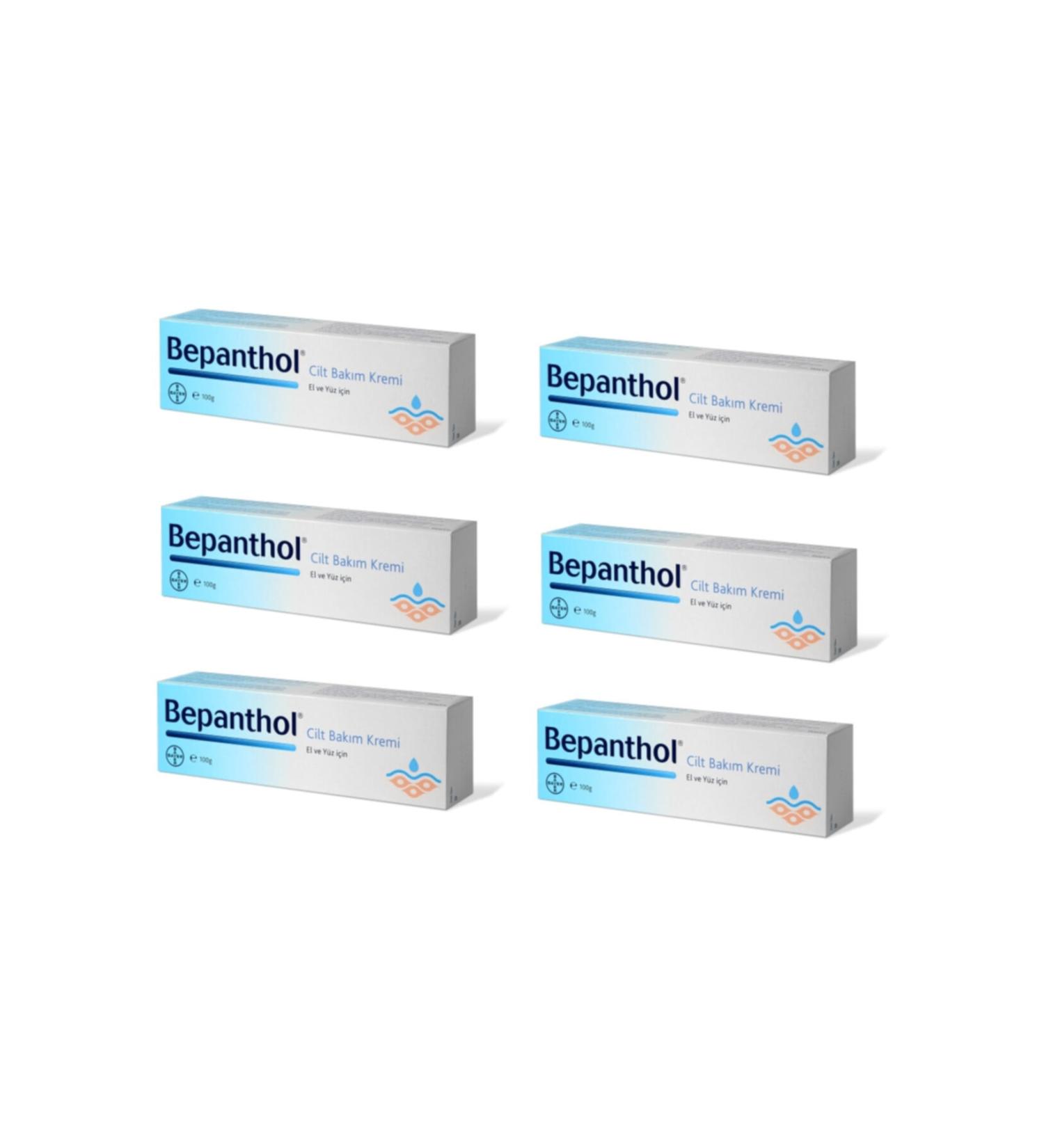 Bepanthol Skin Care Cream For Hands And Face 100 gr X 6 Pieces