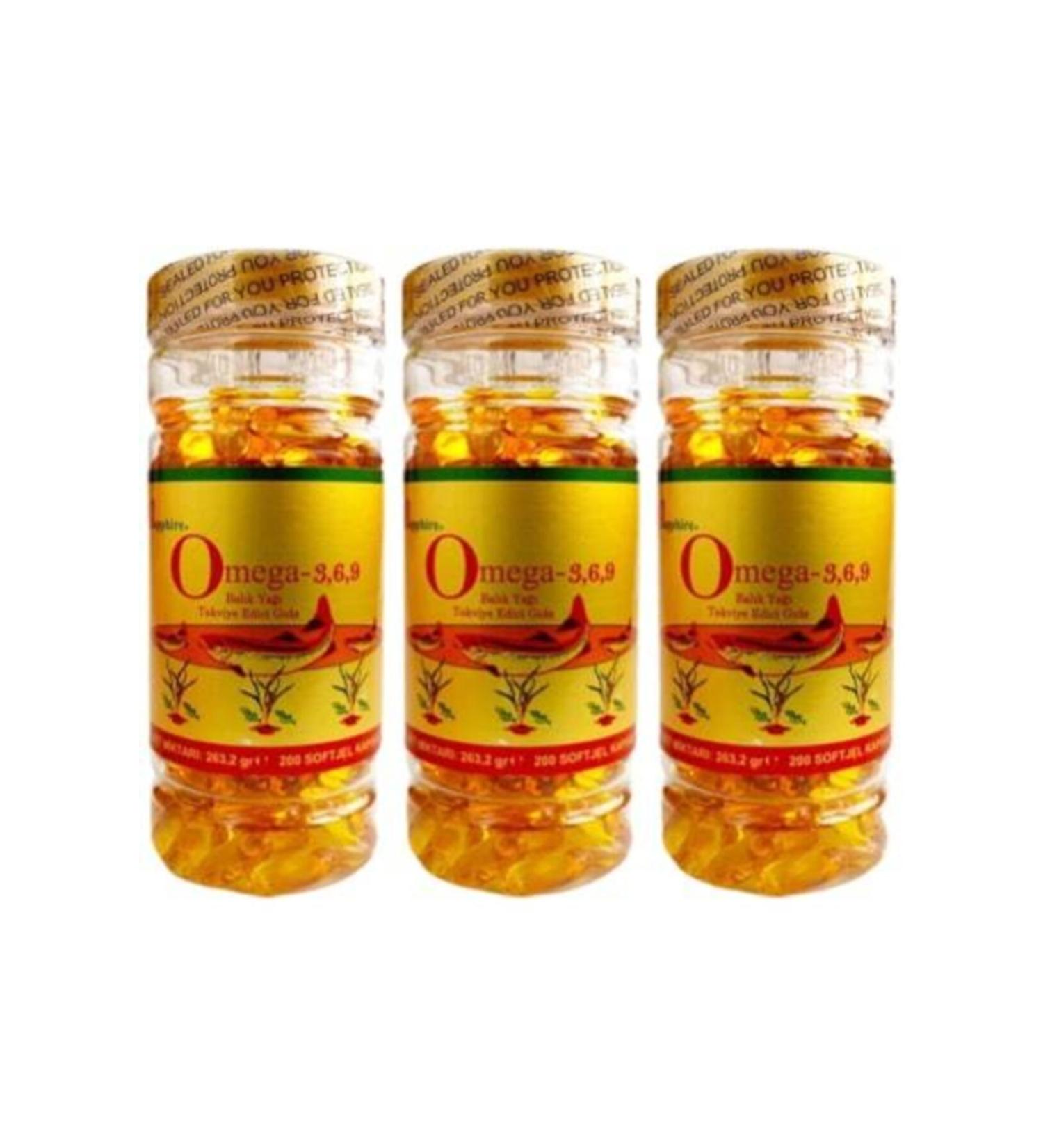 MEKA Omega 3-6-9 Fish Oil 200 Softgel 3 Boxes 600 Capsules