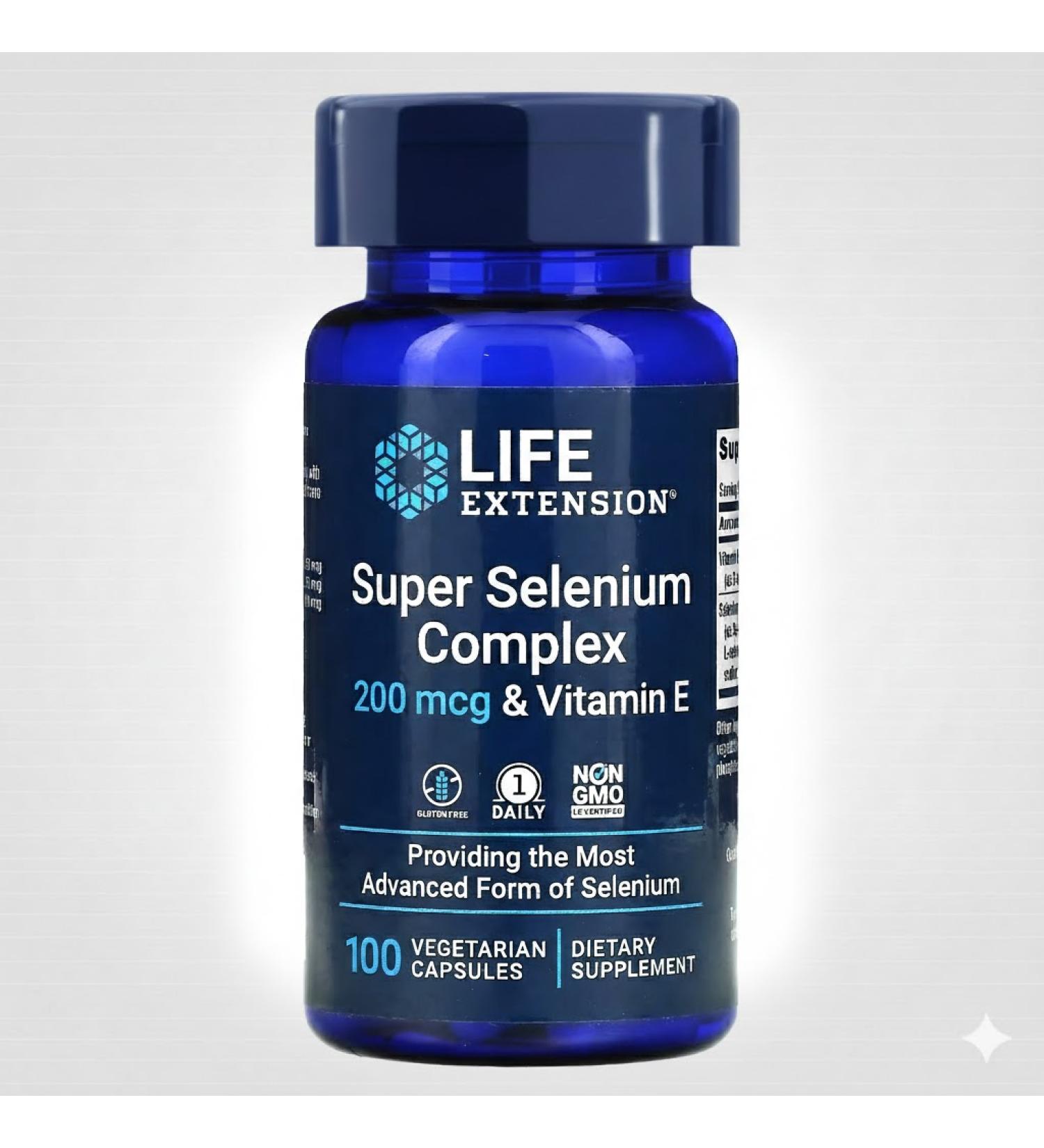 Life Extension Super Selenium Complex 100 Vegetarian Capsules