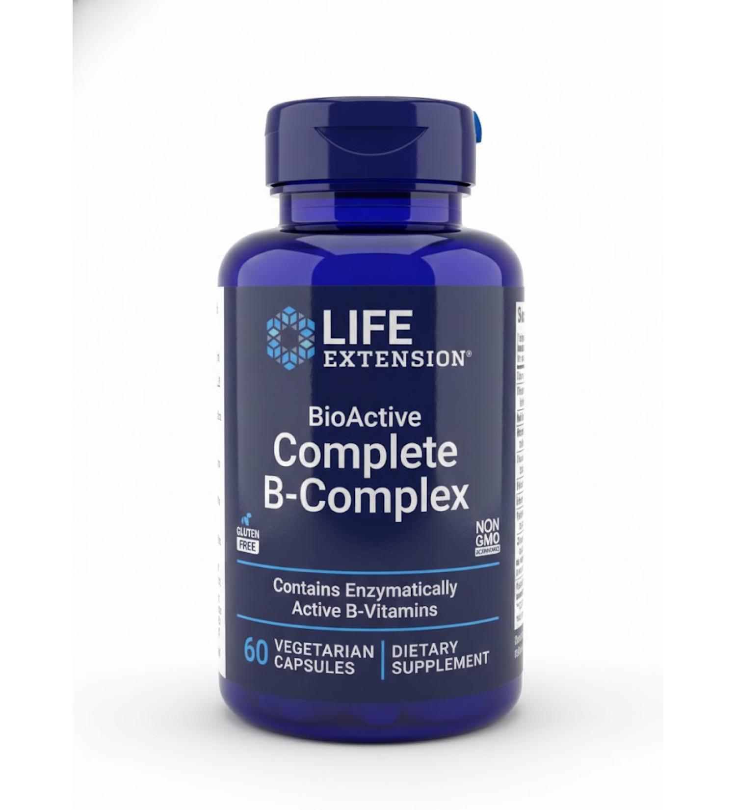 Life Extension BioActive Complete B-Complex 60 Vegetarian Capsules