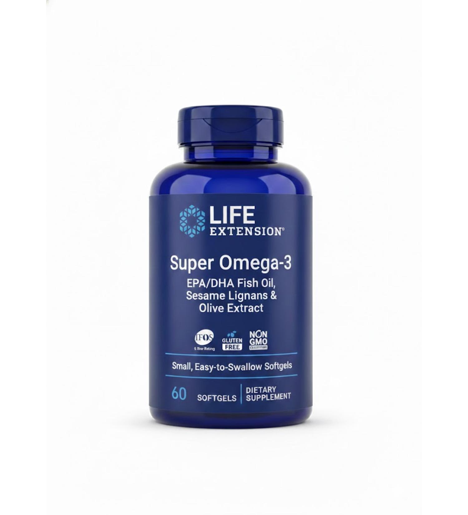 Life Extension Super Omega-3 Fish Oil â€“ 60 Softgels | Premium Omega-3 Support - Buy Online on GoSupps.com