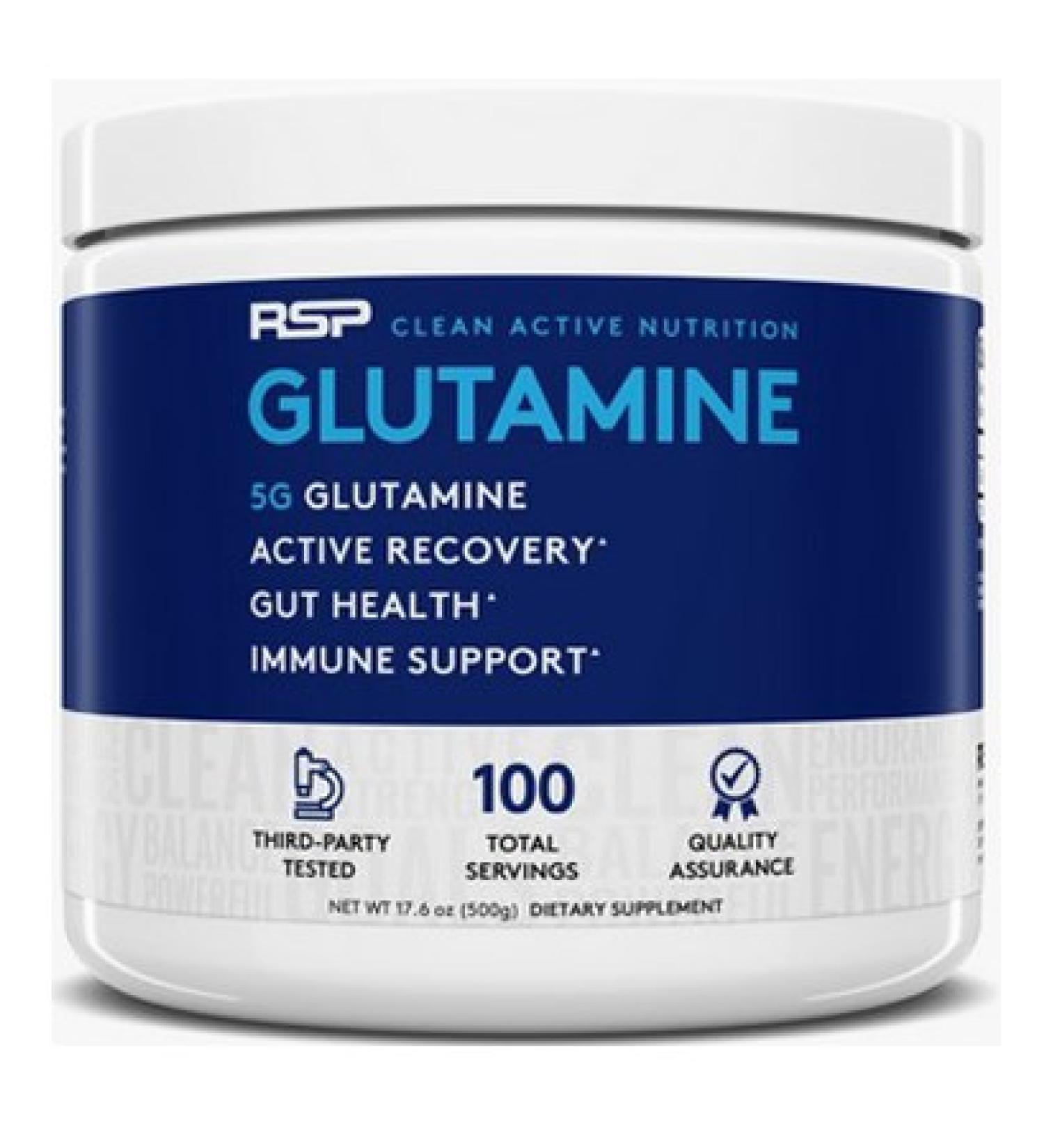 RSP Nutrition Glutamine Powder - 500g | Pure Muscle Recovery & Immune Support - Buy Online on GoSupps.com