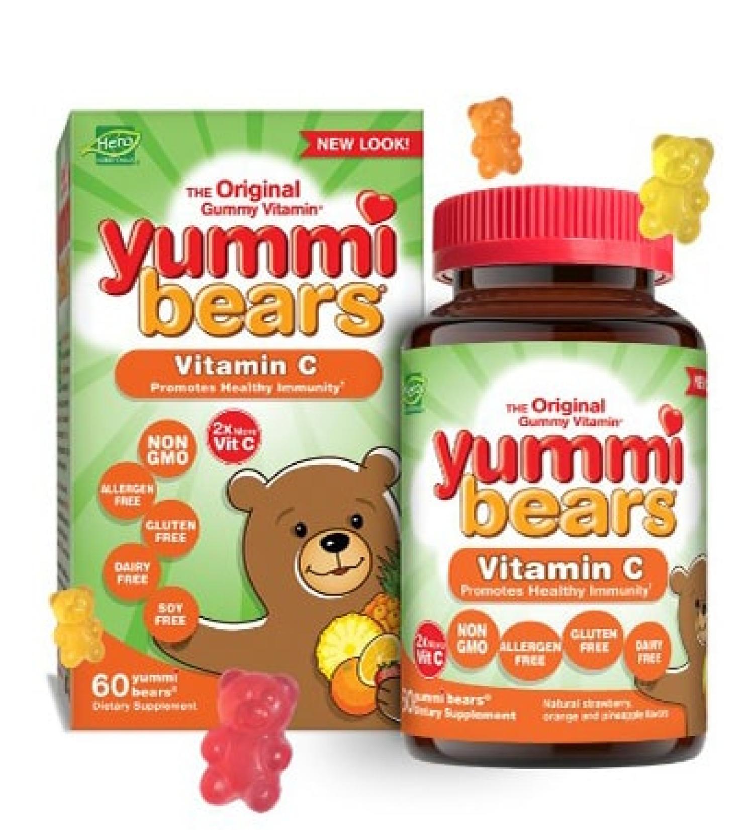 Hero Nutritionals Yummi Bears Vitamin C Gummies - 60 Count for Immune Support - Buy Online on GoSupps.com